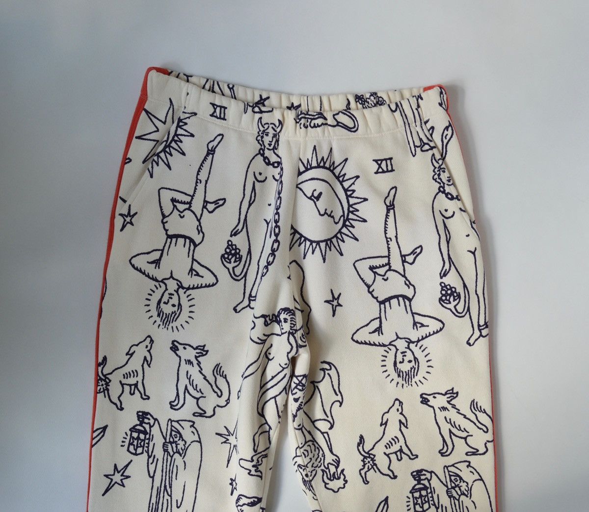 The Elder Statesman Astrology Print Side Stripe Sweatpants Size US 34 / EU 50 - 2 Thumbnail