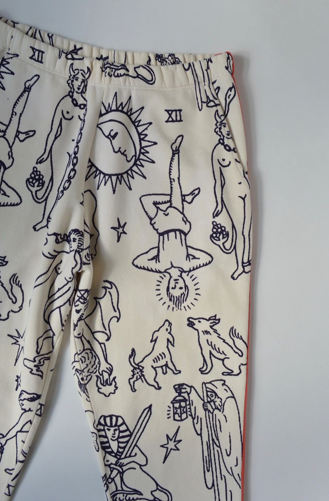 The Elder Statesman Astrology Print Side Stripe Sweatpants Size US 34 / EU 50 - 4 Thumbnail