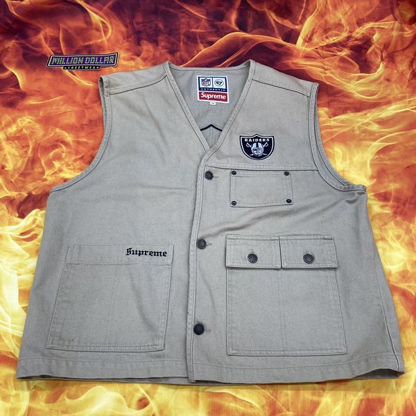 Supreme NFL Raiders Denim Vest | Grailed