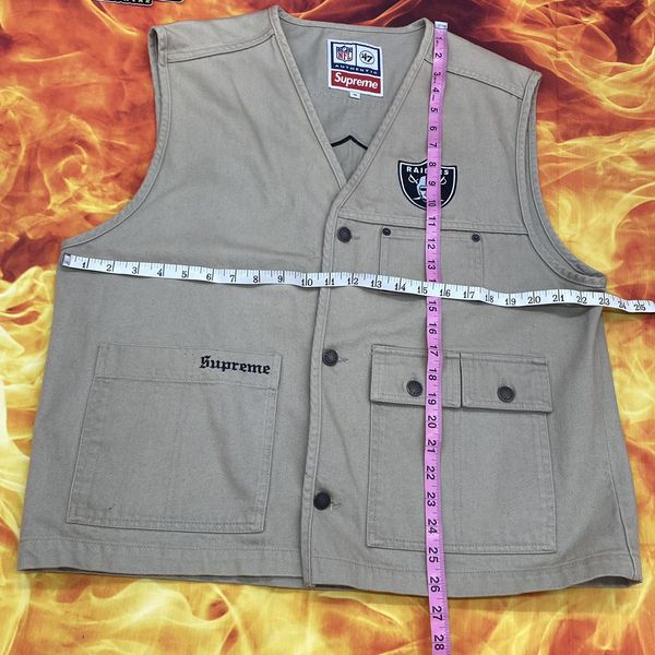 Supreme NFL Raiders Denim Vest | Grailed