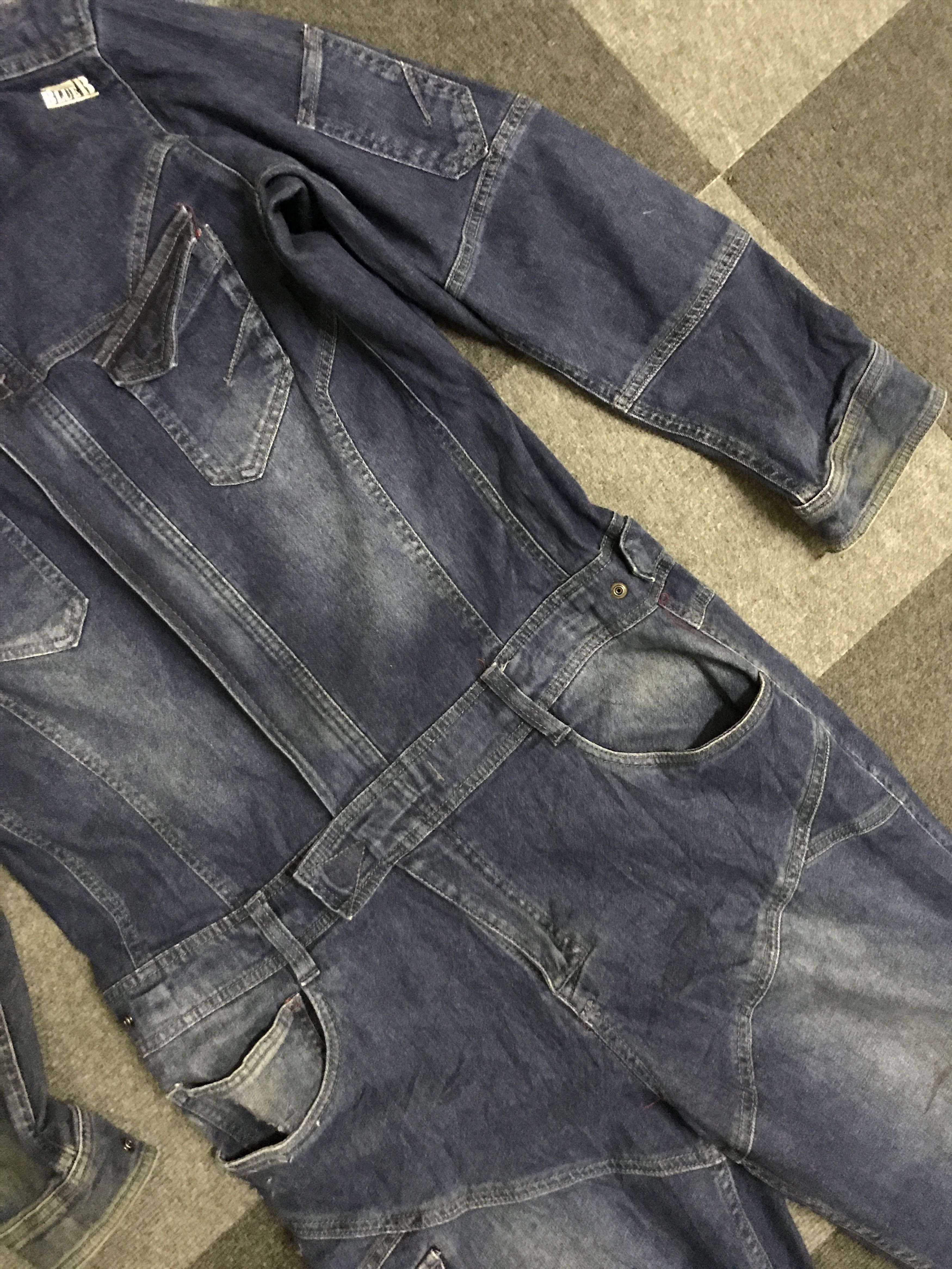 Japanese Brand CVA11 BBLUE Soft Stretchable Denim Coverall Size US 38 / EU 54 - 4 Thumbnail