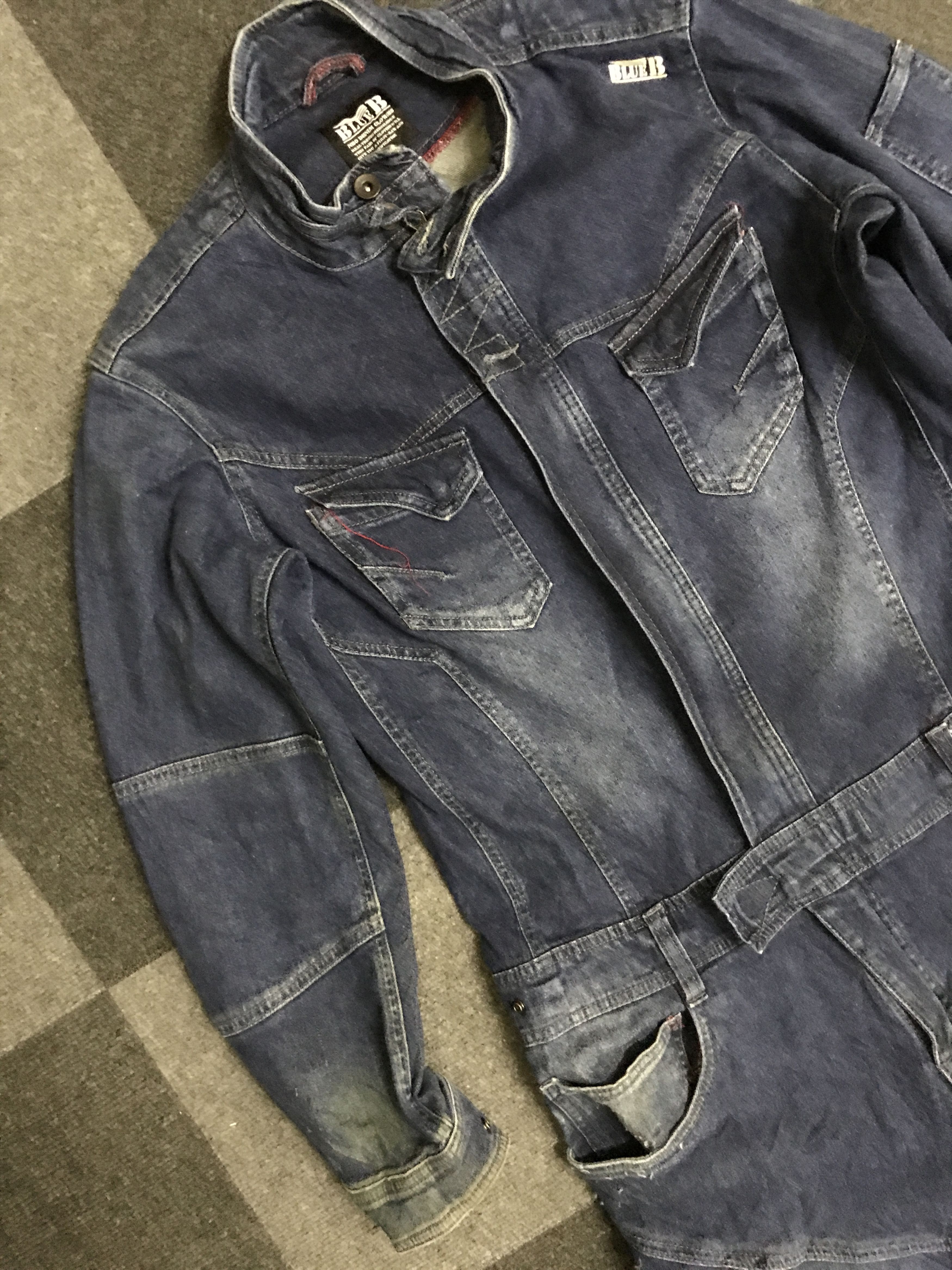 Japanese Brand CVA11 BBLUE Soft Stretchable Denim Coverall Size US 38 / EU 54 - 3 Thumbnail