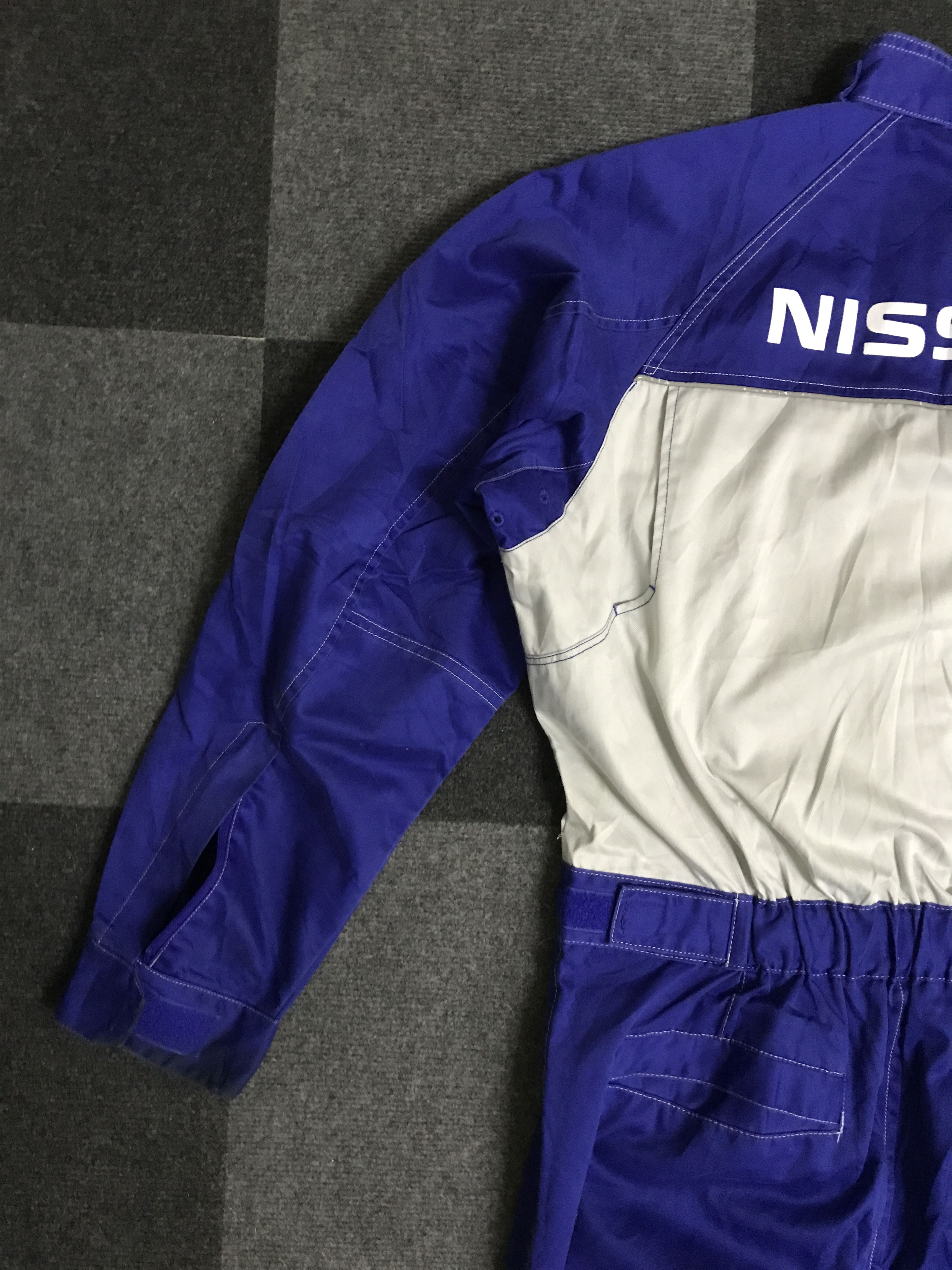Japanese Brand CVA12 NISSAN Real Issue Mechanic Coverall Size US 35 - 16 Thumbnail