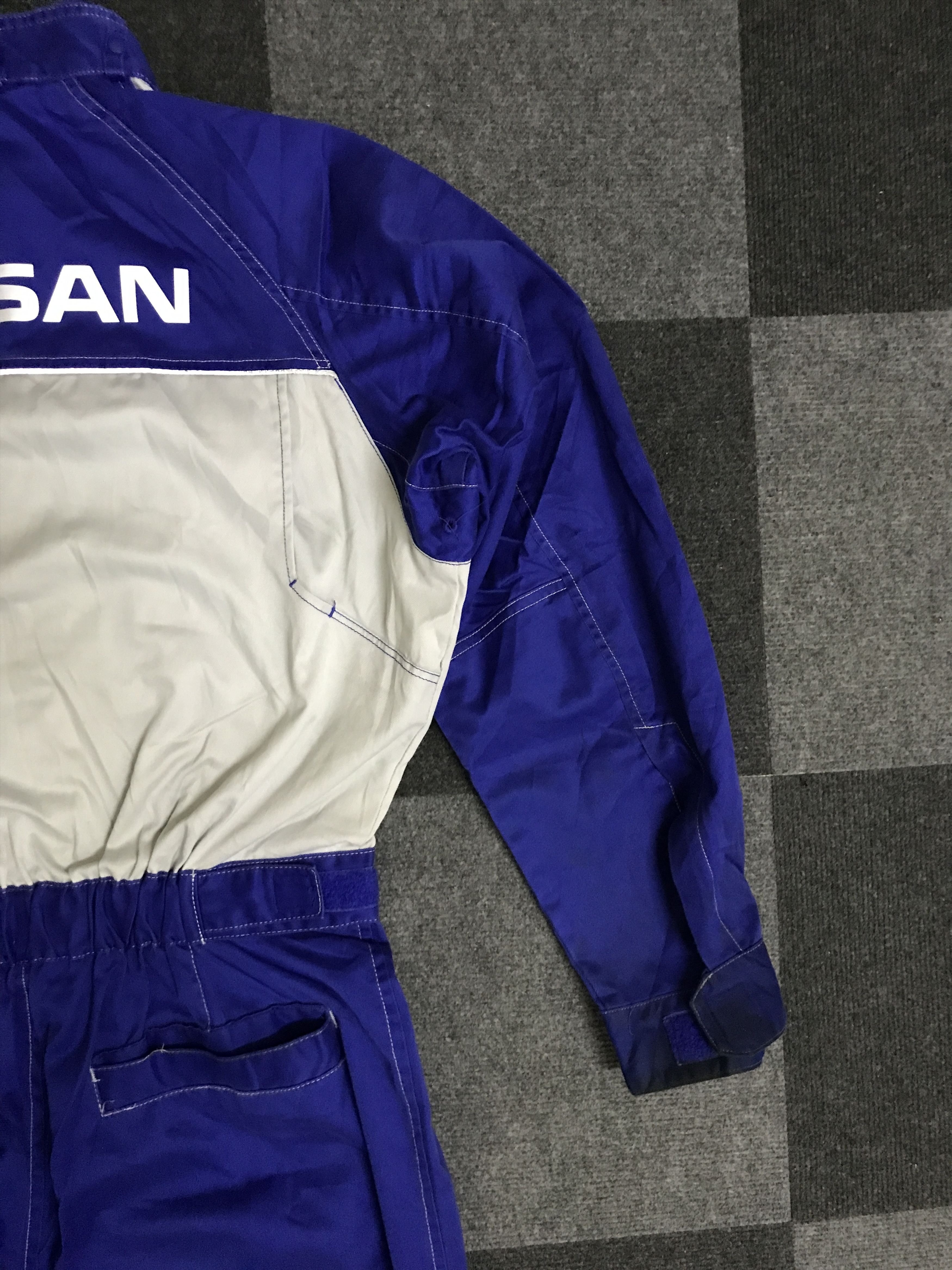 Japanese Brand CVA12 NISSAN Real Issue Mechanic Coverall Size US 35 - 15 Thumbnail