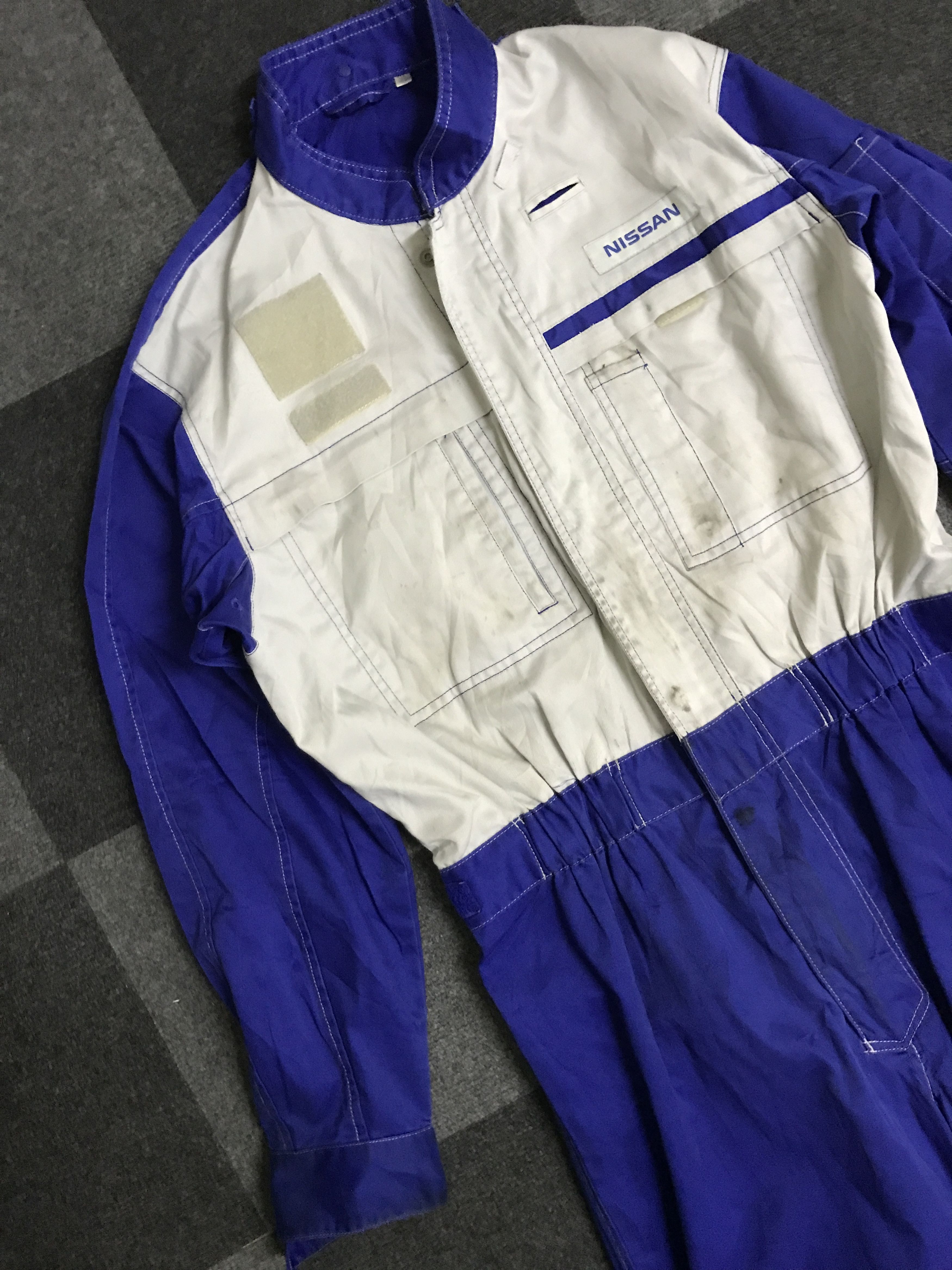 Japanese Brand CVA12 NISSAN Real Issue Mechanic Coverall Size US 35 - 3 Thumbnail