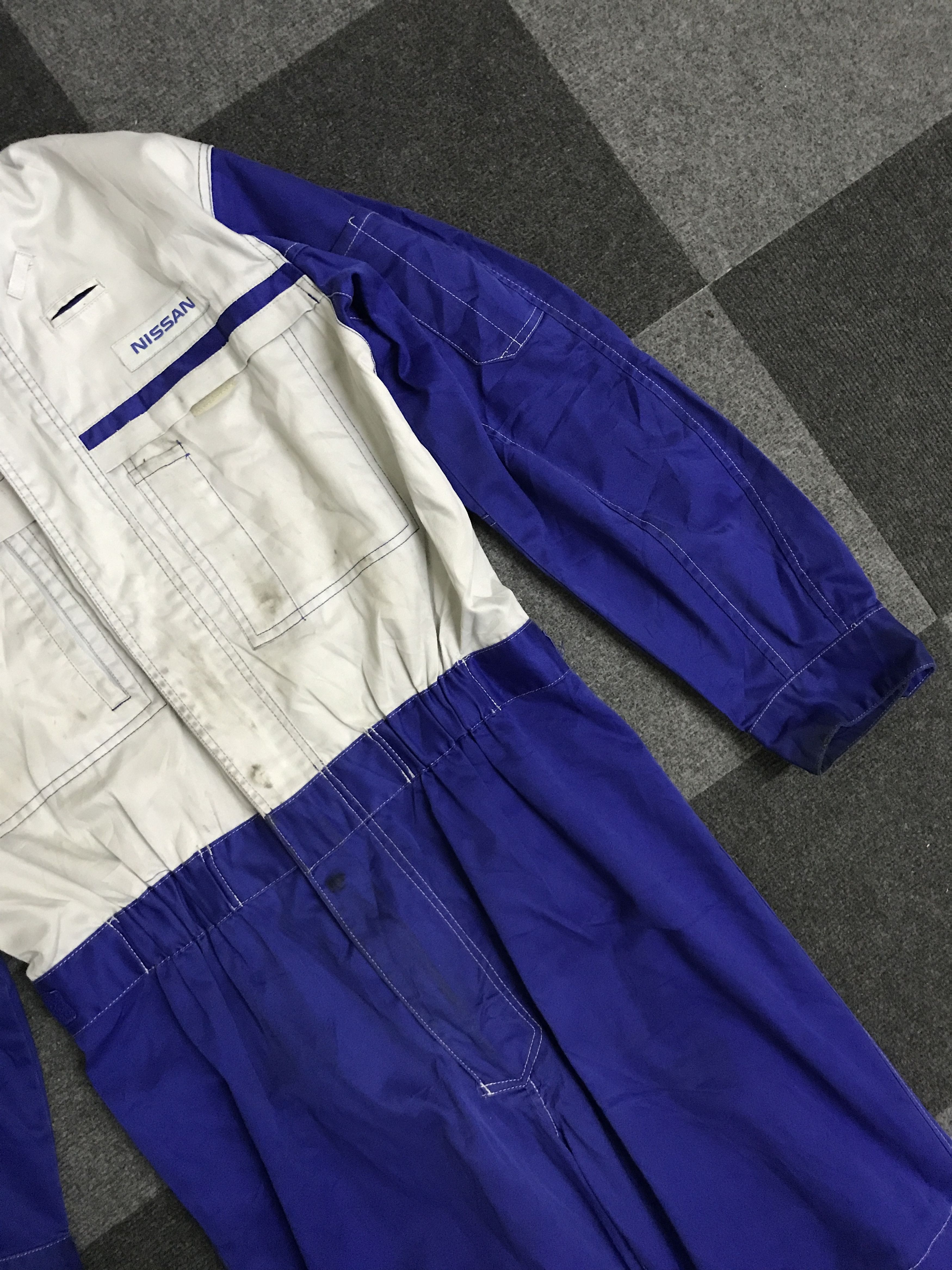 Japanese Brand CVA12 NISSAN Real Issue Mechanic Coverall Size US 35 - 4 Thumbnail