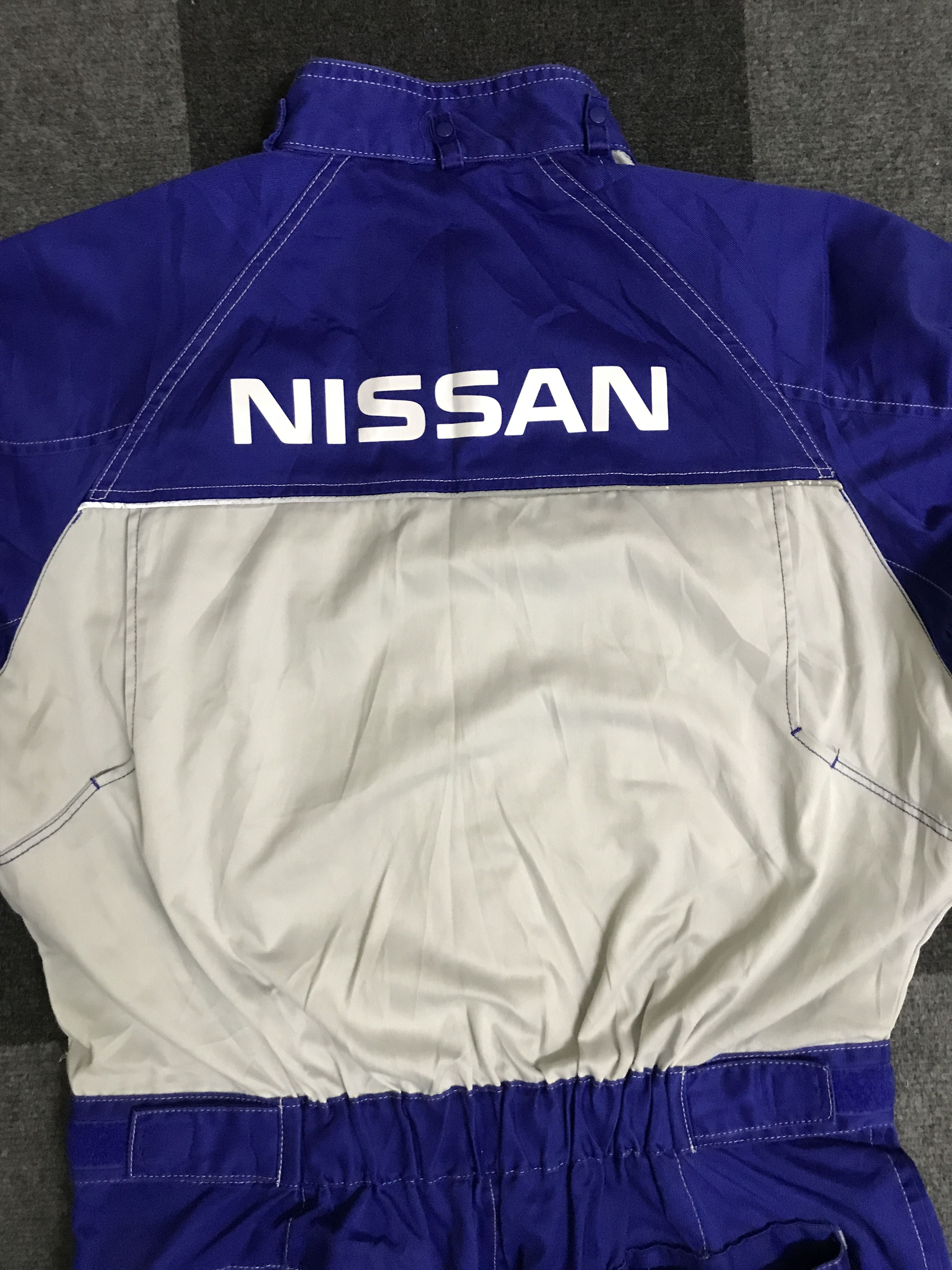 Japanese Brand CVA12 NISSAN Real Issue Mechanic Coverall Size US 35 - 17 Thumbnail
