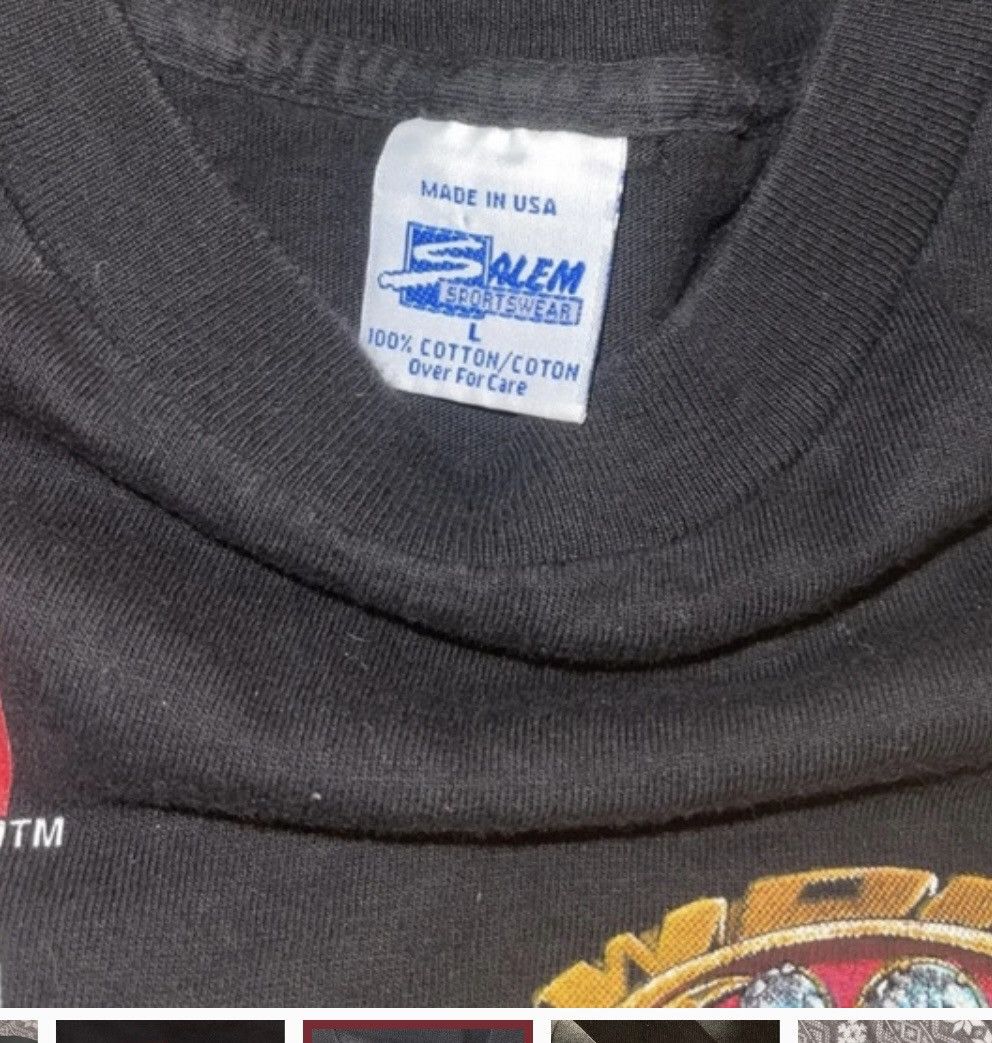 Salem Sportswear × Vintage Vintage RARE Chicago Bulls Tee Back To Back Champs Jumpman Size US L / EU 52-54 / 3 - 3 Thumbnail