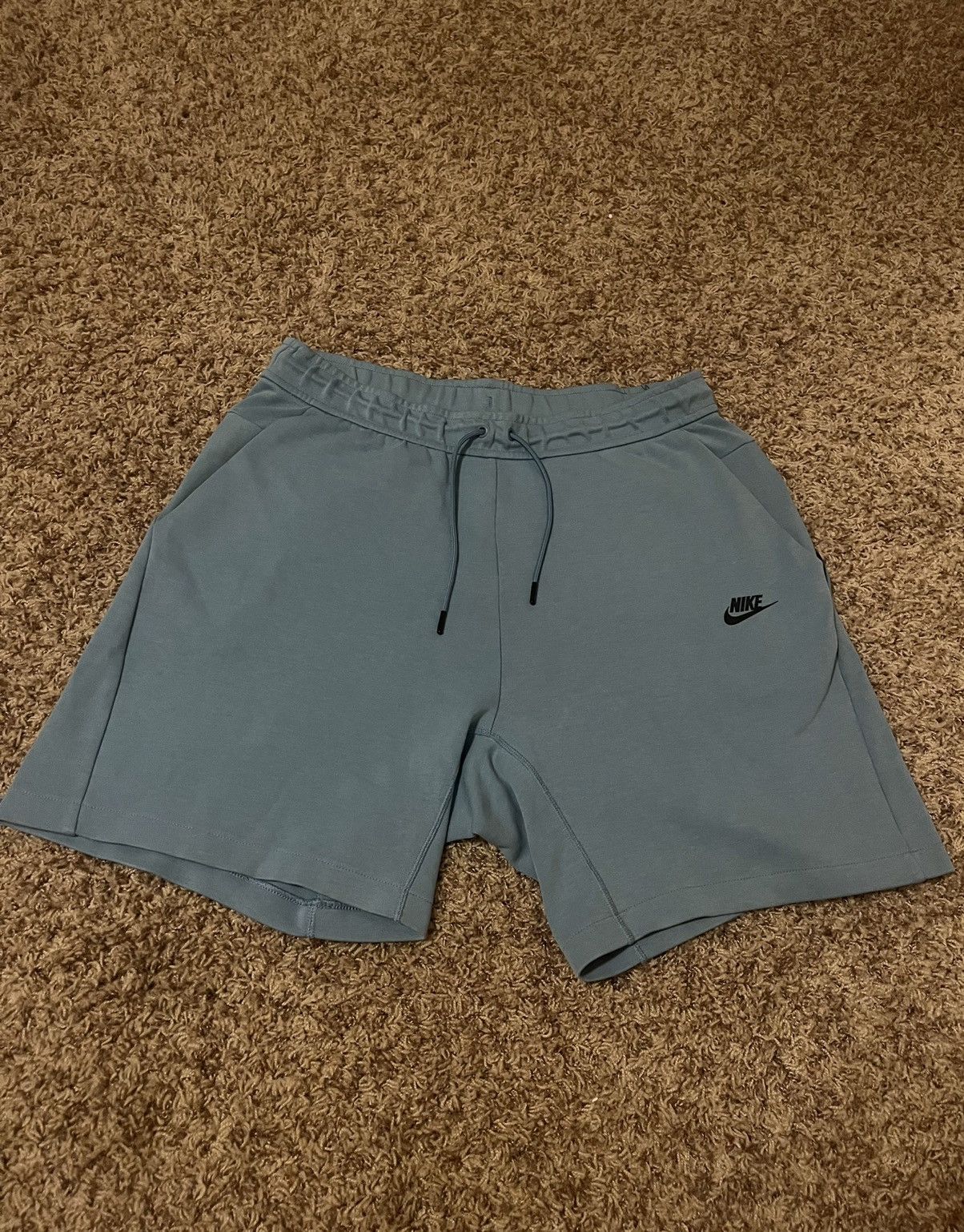 Nike Sportswear Tech Fleece Drawstring Shorts Light Blue