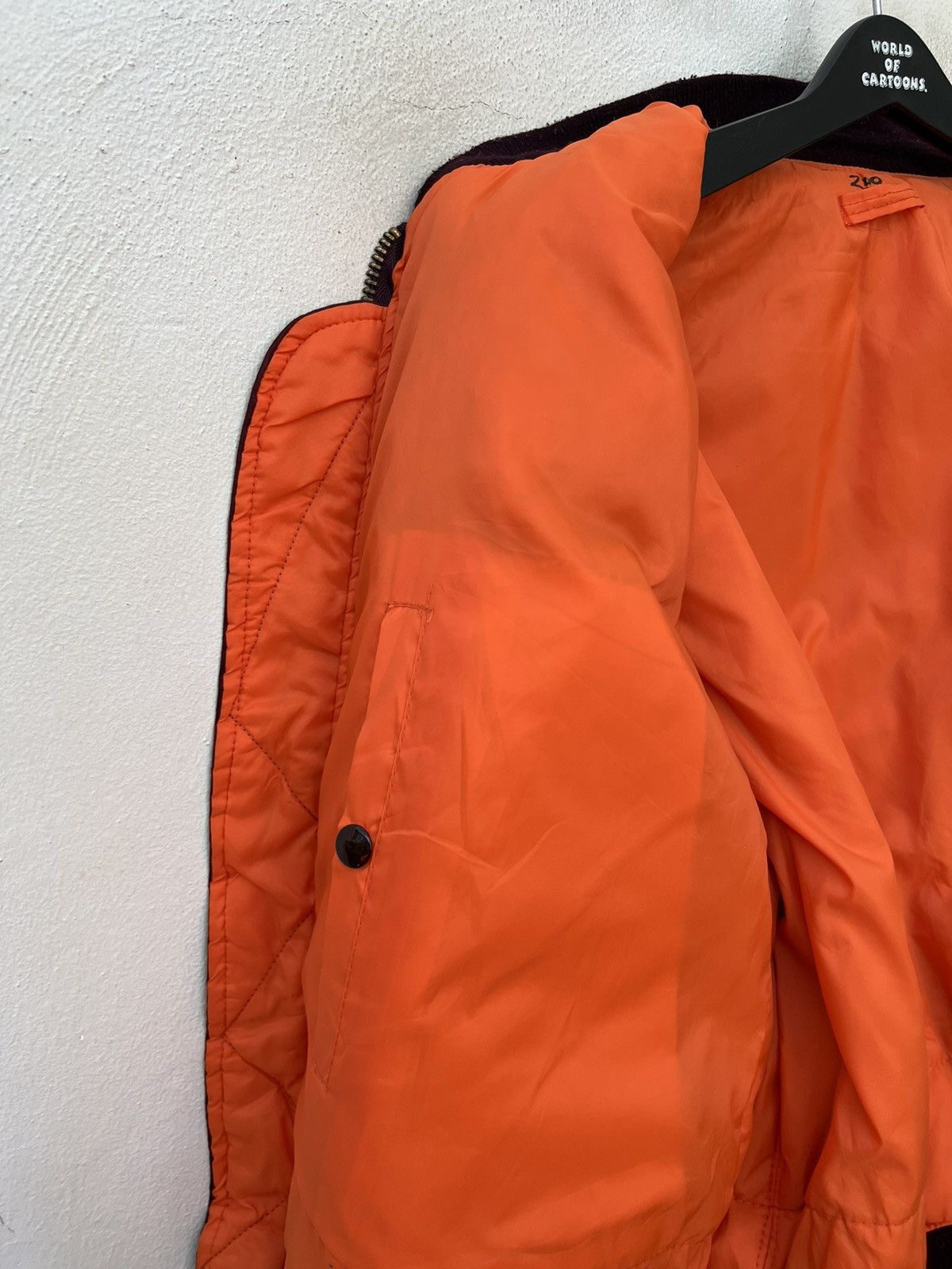 Alpha Industries RARE VTG 80s Corinth MFG Ox Blood MA-1 Flight Bomber Jacket Size US L / EU 52-54 / 3 - 21 Thumbnail