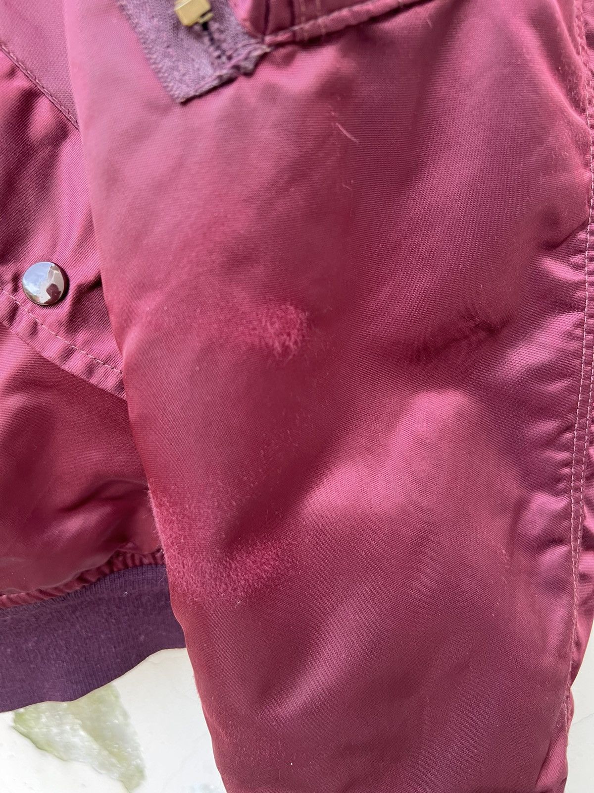 Alpha Industries RARE VTG 80s Corinth MFG Ox Blood MA-1 Flight Bomber Jacket Size US L / EU 52-54 / 3 - 10 Thumbnail