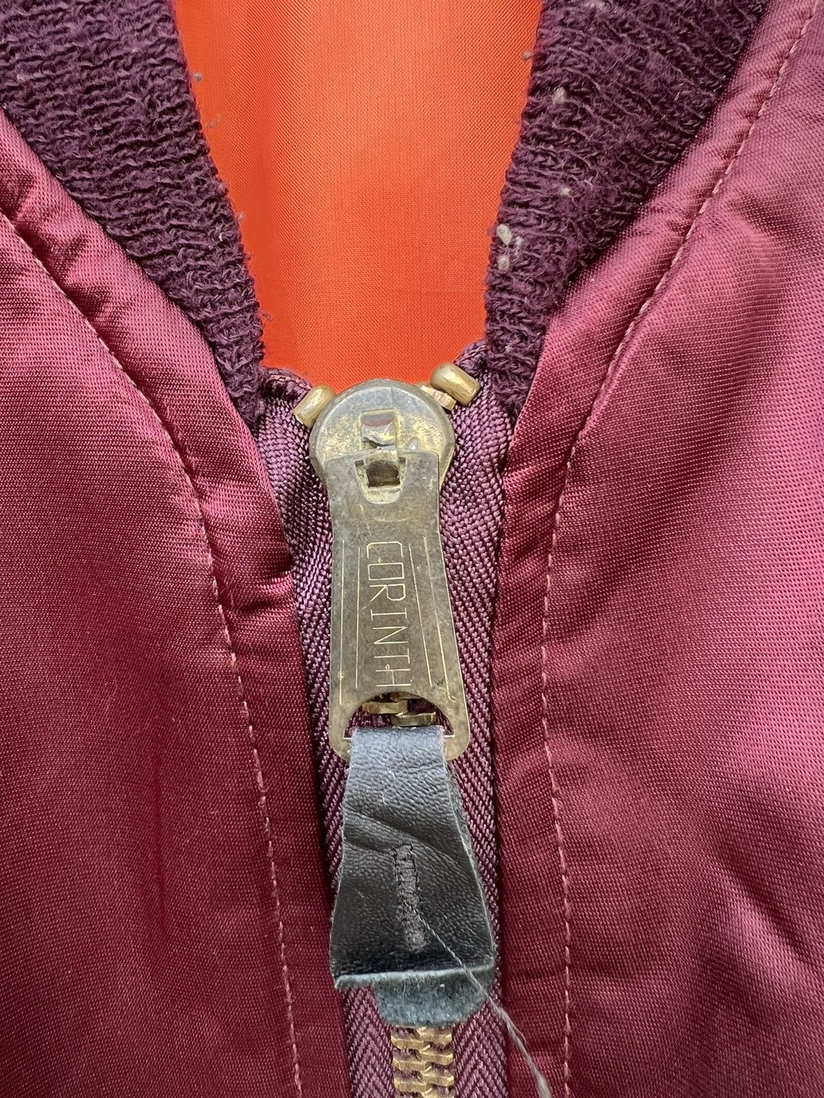 Alpha Industries RARE VTG 80s Corinth MFG Ox Blood MA-1 Flight Bomber Jacket Size US L / EU 52-54 / 3 - 8 Thumbnail