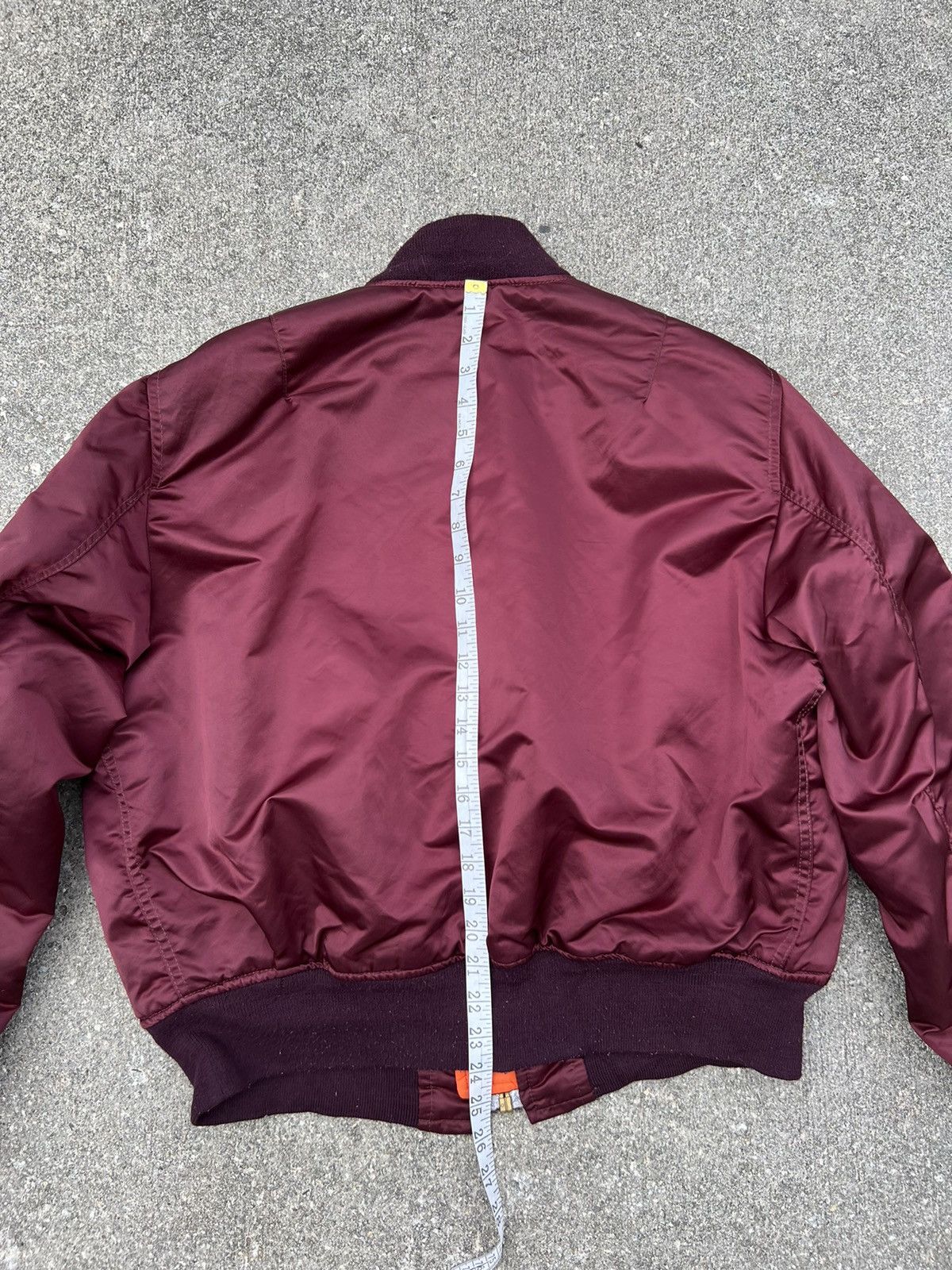 Alpha Industries RARE VTG 80s Corinth MFG Ox Blood MA-1 Flight Bomber Jacket Size US L / EU 52-54 / 3 - 6 Thumbnail