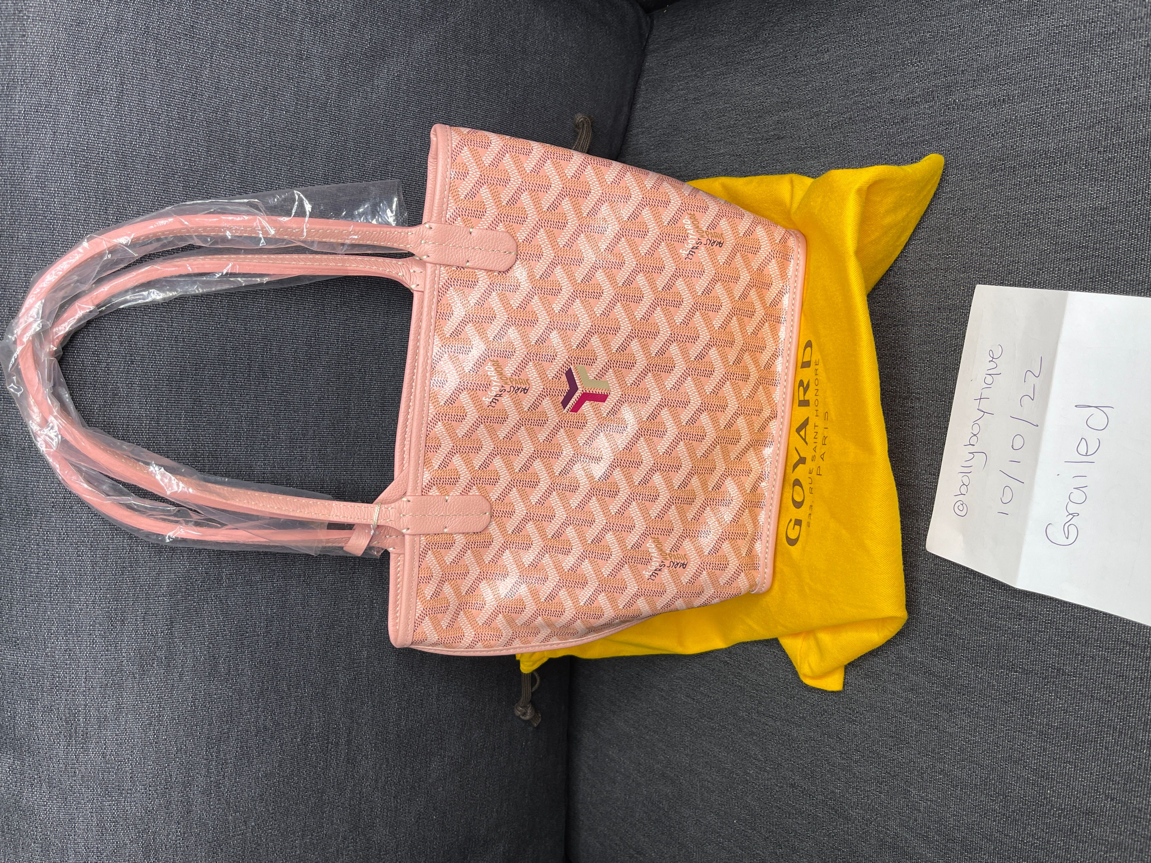 Bags, Pink Goyard Anjou Mini Tote