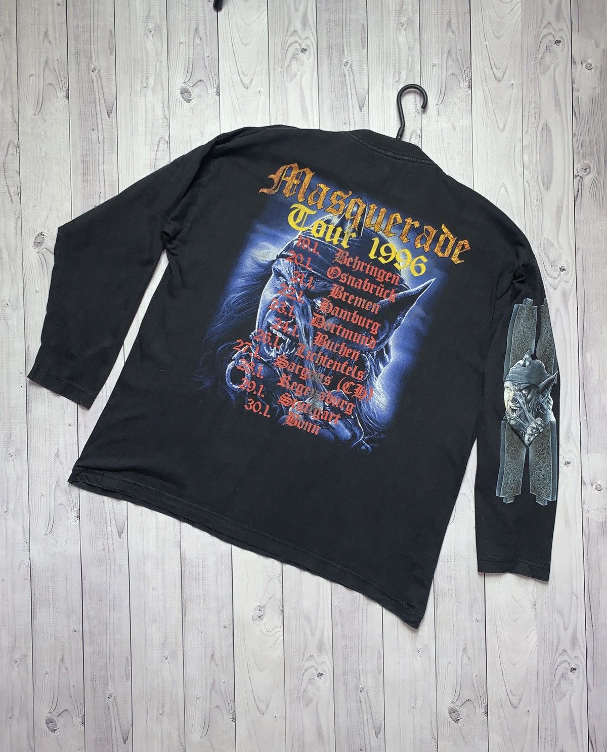 Band Tees × Vintage Vintage rock tee long sleeve Running Wild Masquerade tour Size US L / EU 52-54 / 3 - 2 Thumbnail