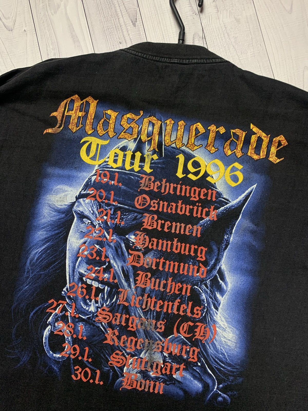 Band Tees × Vintage Vintage rock tee long sleeve Running Wild Masquerade tour Size US L / EU 52-54 / 3 - 3 Thumbnail