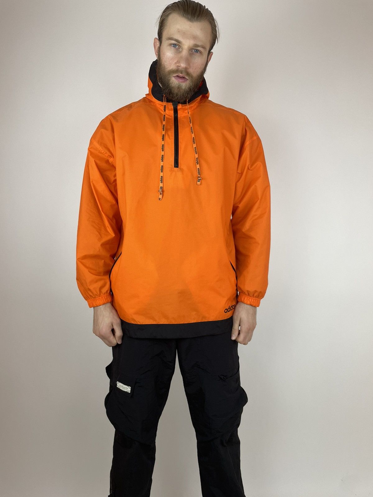 Adidas × Vintage Rare Mens Adidas originals vintage Raincoat Hooded jacket Size US XL / EU 56 / 4 - 1 Thumbnail