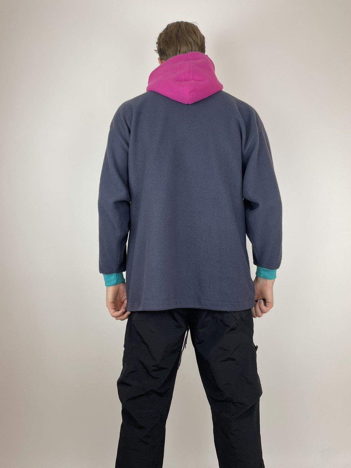 Vintage Vintage Fleece Hoodie Essential Multicolour 90’s Mens Size US L / EU 52-54 / 3 - 7 Thumbnail