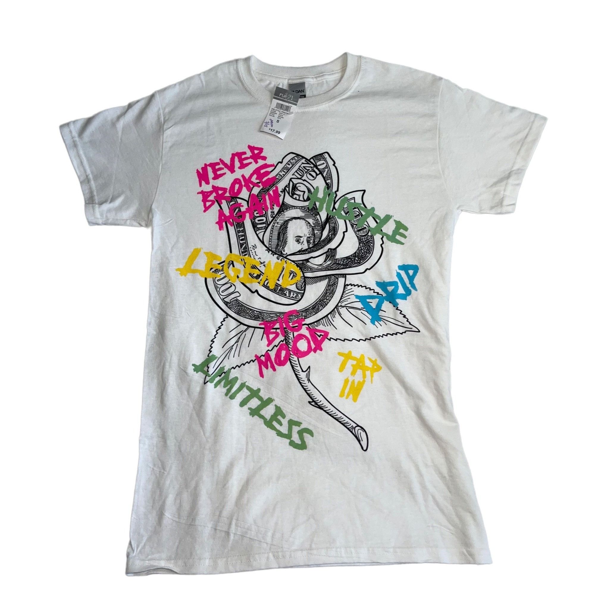 Haut Rayé Rue21 Femme - Manches Courtes Fendues, XL, Noir/blanc, Neuf Avec étiquettes