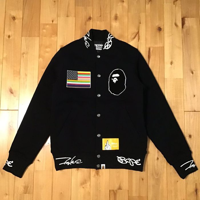 Bape x futura cheap varsity jacket