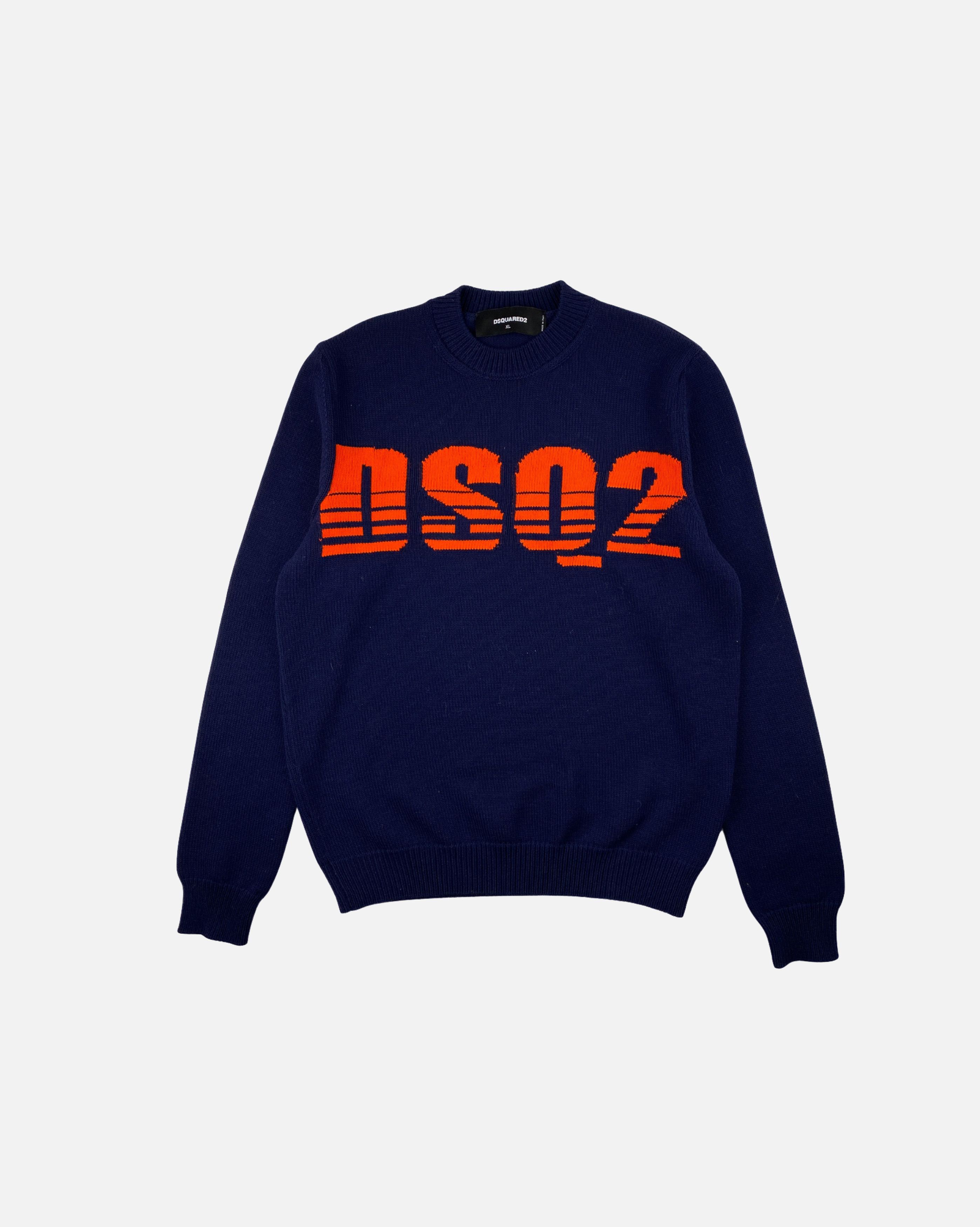 Dsquared2 Dsquared2 Navy Logo Sweater Size US XL / EU 56 / 4 - 1 Thumbnail