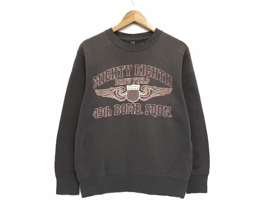 US Navy Air Base Crewneck Sweatshirt Big Logo Spell Out