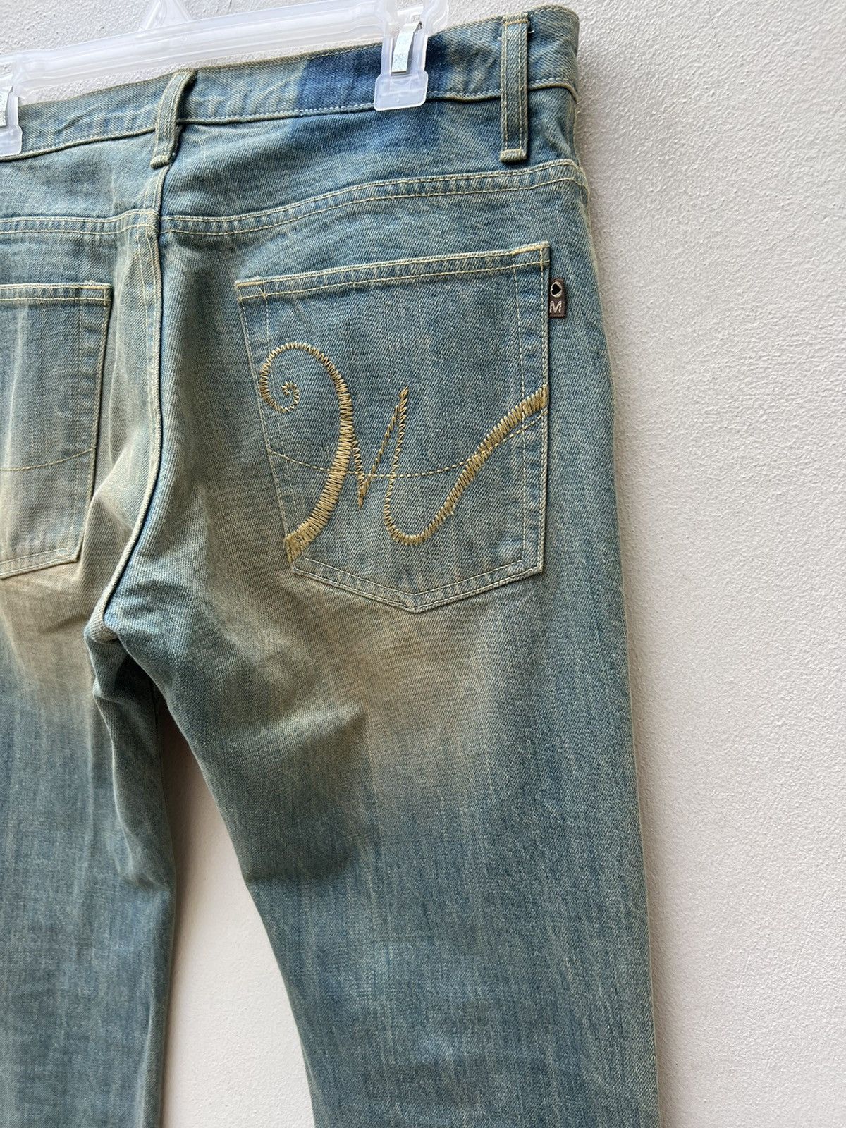 Morgan Homme Vintage Morgan Homme Japan Mud Denim Dirty Flare Jeans Size US 32 / EU 48 - 17 Thumbnail