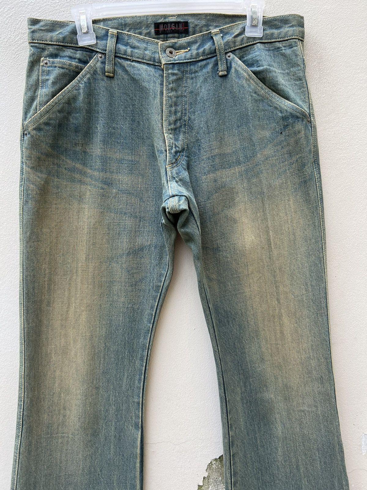 Morgan Homme Vintage Morgan Homme Japan Mud Denim Dirty Flare Jeans Size US 32 / EU 48 - 7 Thumbnail