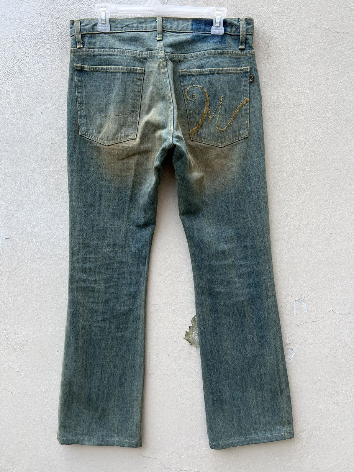 Morgan Homme Vintage Morgan Homme Japan Mud Denim Dirty Flare Jeans Size US 32 / EU 48 - 14 Thumbnail
