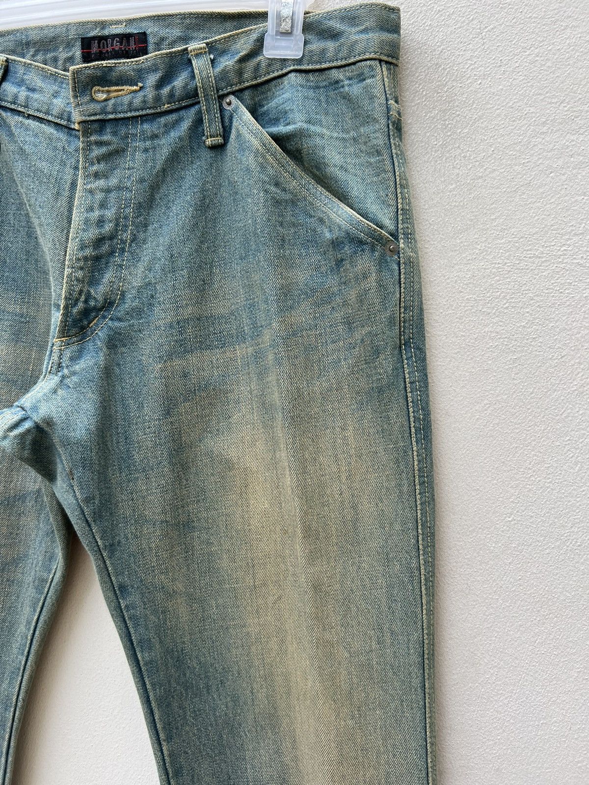 Morgan Homme Vintage Morgan Homme Japan Mud Denim Dirty Flare Jeans Size US 32 / EU 48 - 11 Thumbnail