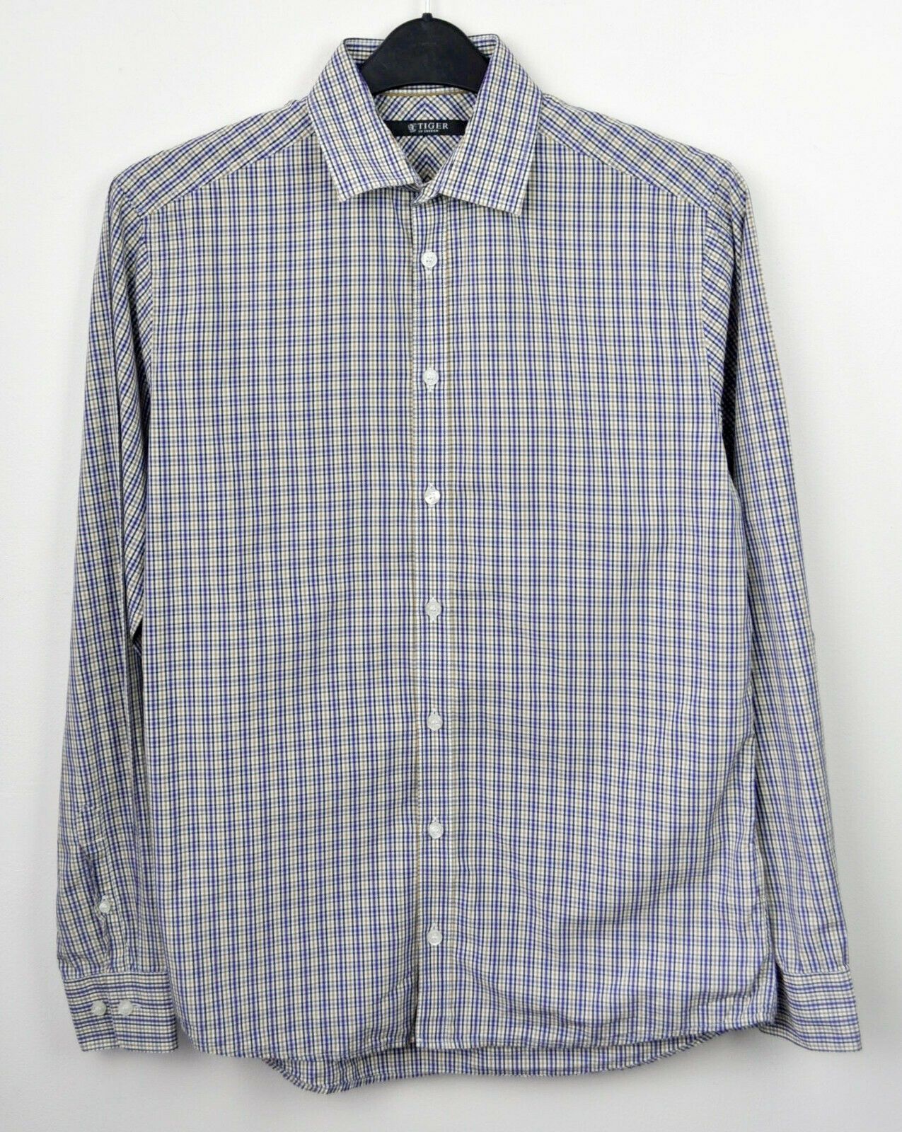 Tiger of Sweden TIGER OF SWEDEN Formal Men Cotton Shirt Button Top Size 38R - 1 Thumbnail