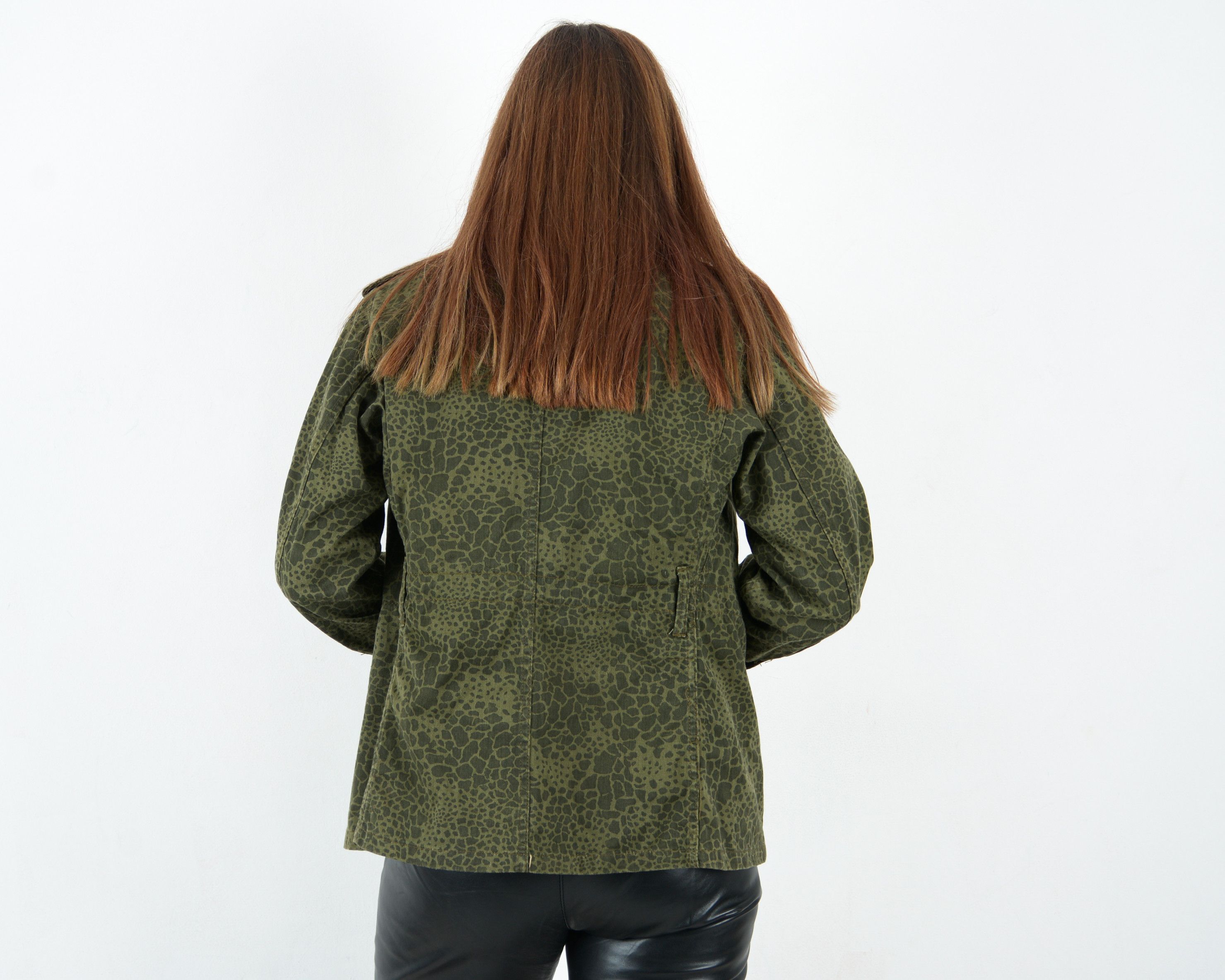 Vintage 80's Animal Print Army Military Camo Combat Jacket Coat VTG Size M / US 6-8 / IT 42-44 - 5 Thumbnail