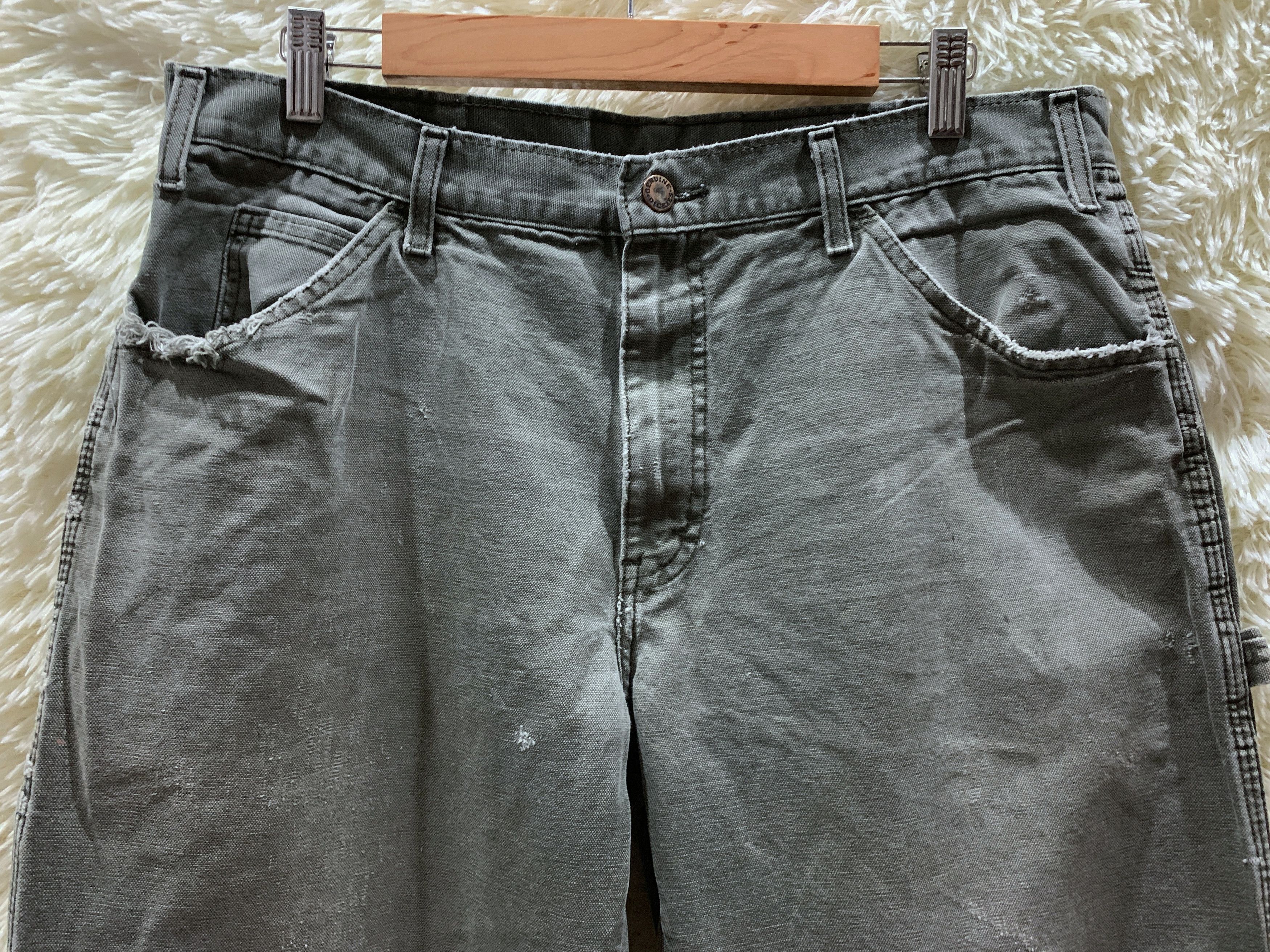 Dickies Dickies Cargo Workwear Distressed Denim Size US 35 - 3 Thumbnail