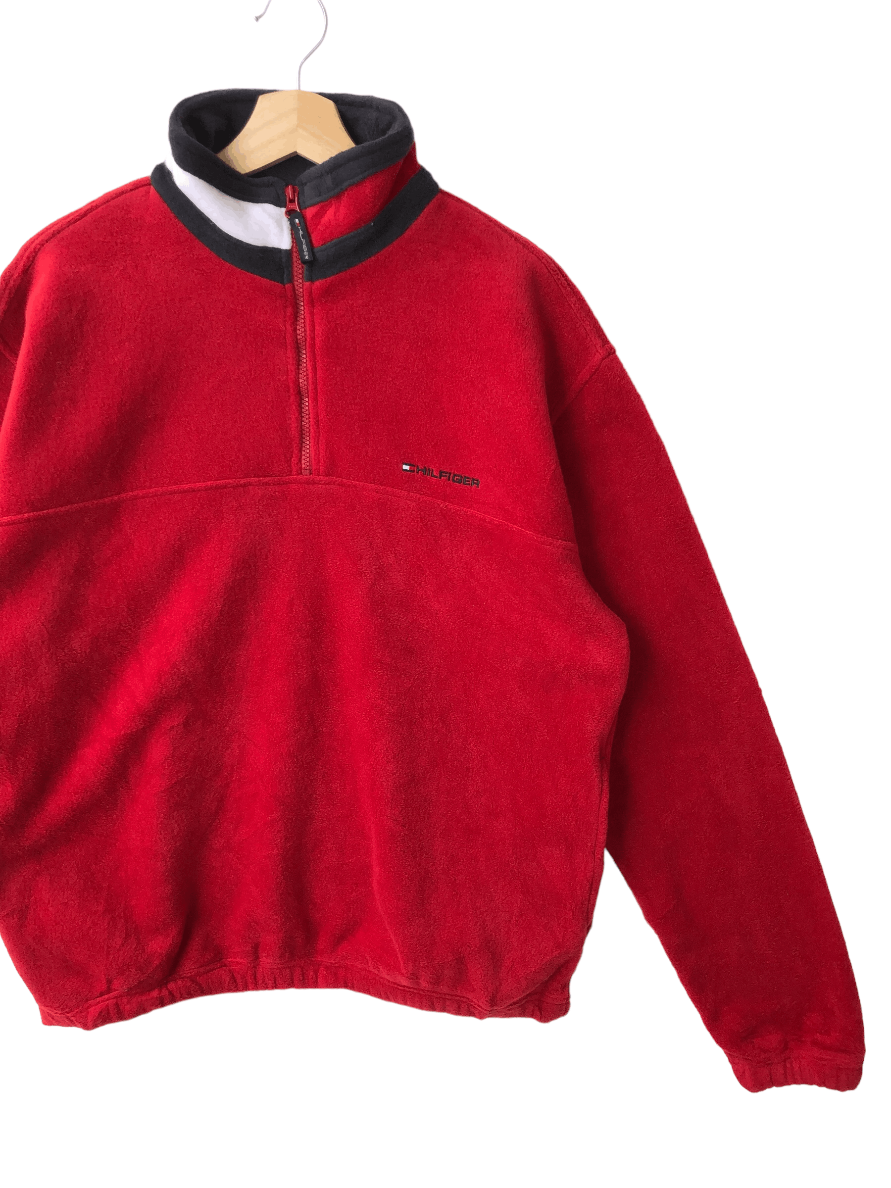 Tommy Hilfiger × Vintage VINTAGE 2002 TOMMY HILFIGER ZIPPER NECK FLEECE PULLOVER Size US L / EU 52-54 / 3 - 3 Thumbnail