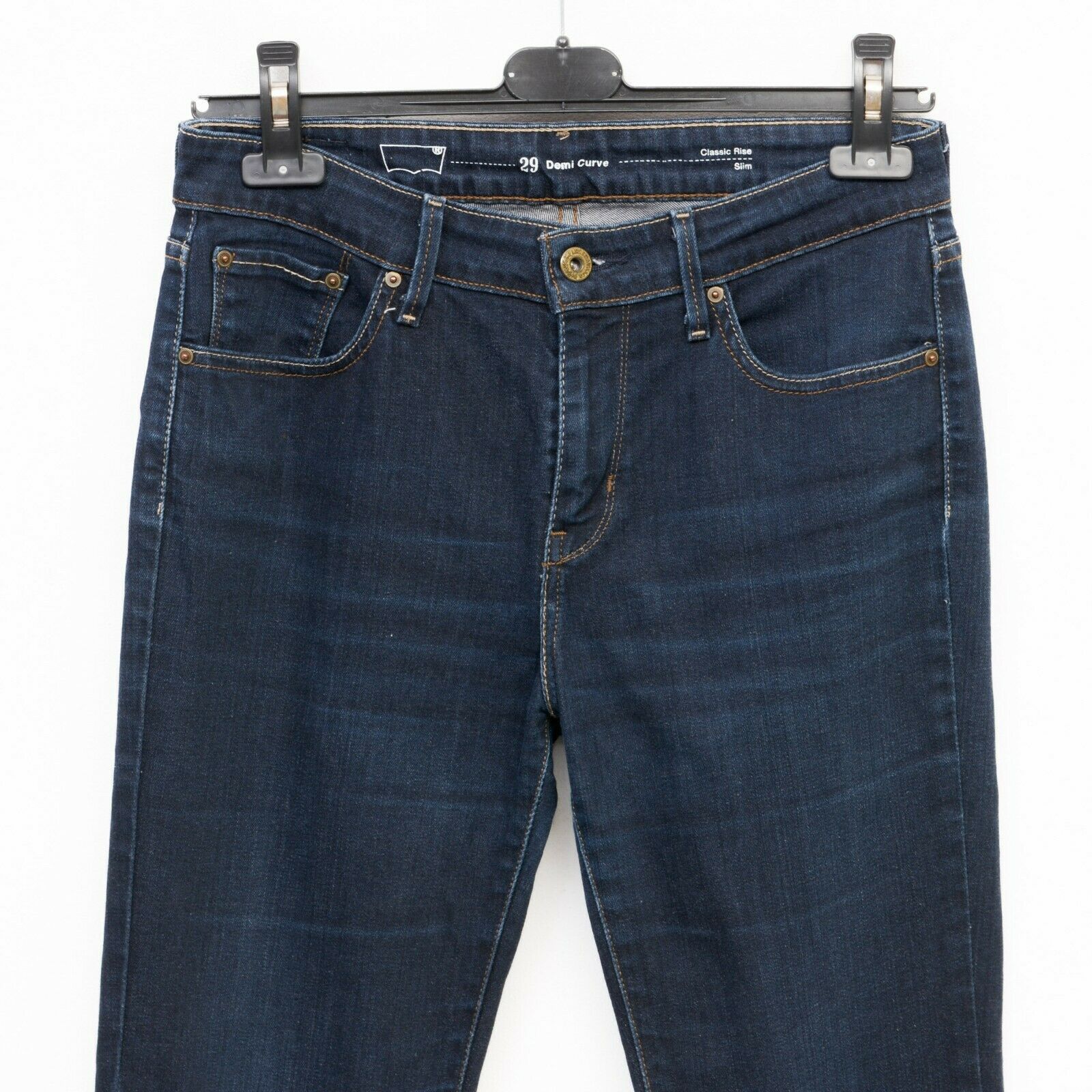 Levi's Demi Curve Classic Rise Slim Jeans W29 L32 Trousers Pants Size 29" - 3 Thumbnail