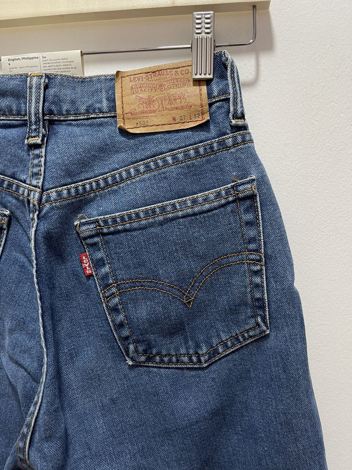 Levi's × Levi's Made & Crafted × Levi's Vintage Clothing VINTAGE LEVIS 508 STAMP BUTTON J23 DISTRESSED DENIM JEANS Size 24" / US 00 / IT 34 - 9 Thumbnail
