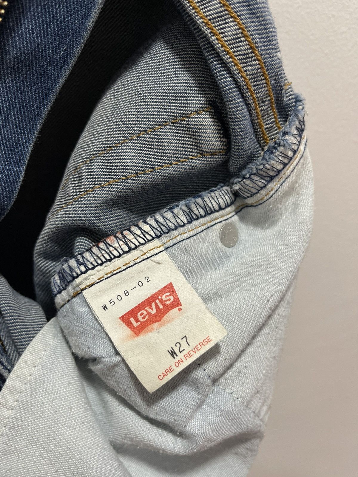 Levi's × Levi's Made & Crafted × Levi's Vintage Clothing VINTAGE LEVIS 508 STAMP BUTTON J23 DISTRESSED DENIM JEANS Size 24" / US 00 / IT 34 - 15 Thumbnail