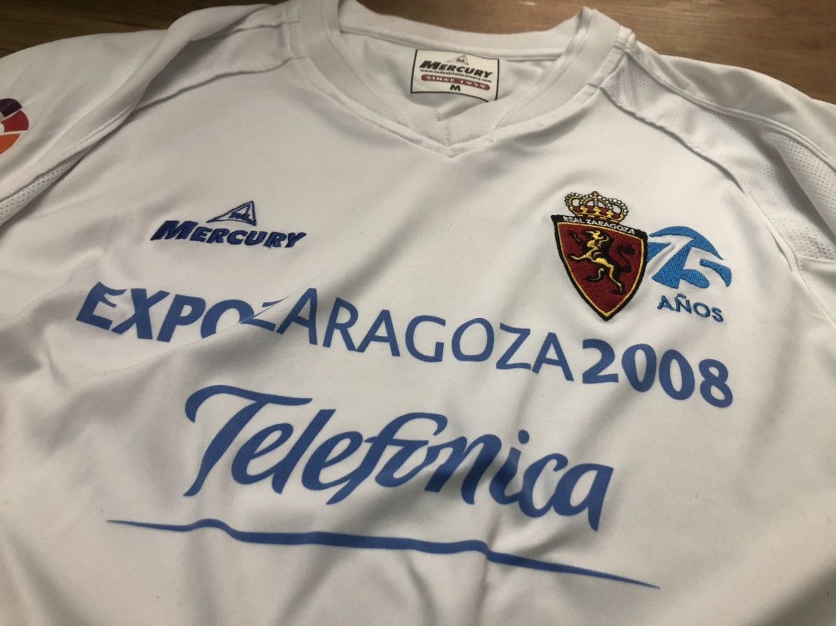 Other Real Zaragoza 07/08 75th Anniversary home shirt Size US M / EU 48-50 / 2 - 4 Thumbnail