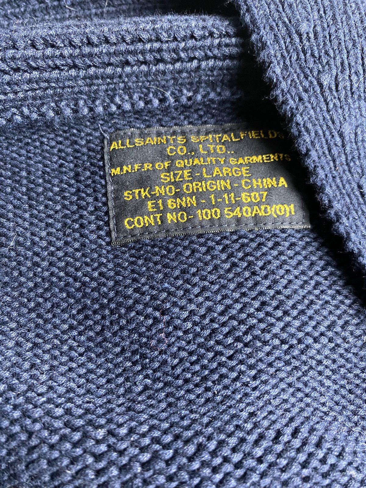 Allsaints Allsaints knit cardigan sweater SIZE L Size US L / EU 52-54 / 3 - 3 Thumbnail