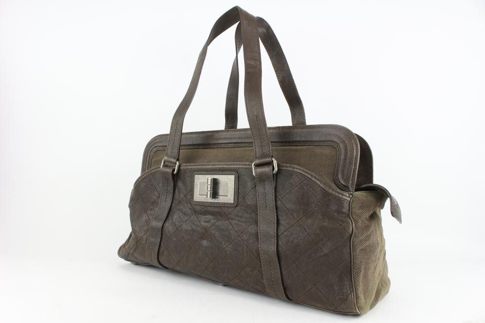 Chanel Brown Caviar Leather Reissue Gym Duffle Bag 118c24