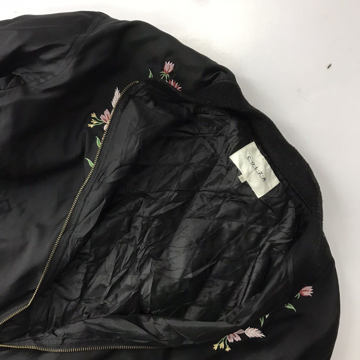 Japanese Brand SALE⚡️COLZA BOMBER embroidery flower design Jacket Size US L / EU 52-54 / 3 - 4 Thumbnail