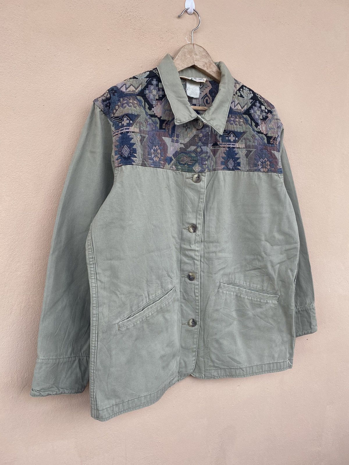L.L. Bean × Vintage Steals💥 Vintage LL Bean Patchwork Workwear Jacket Size US L / EU 52-54 / 3 - 3 Thumbnail