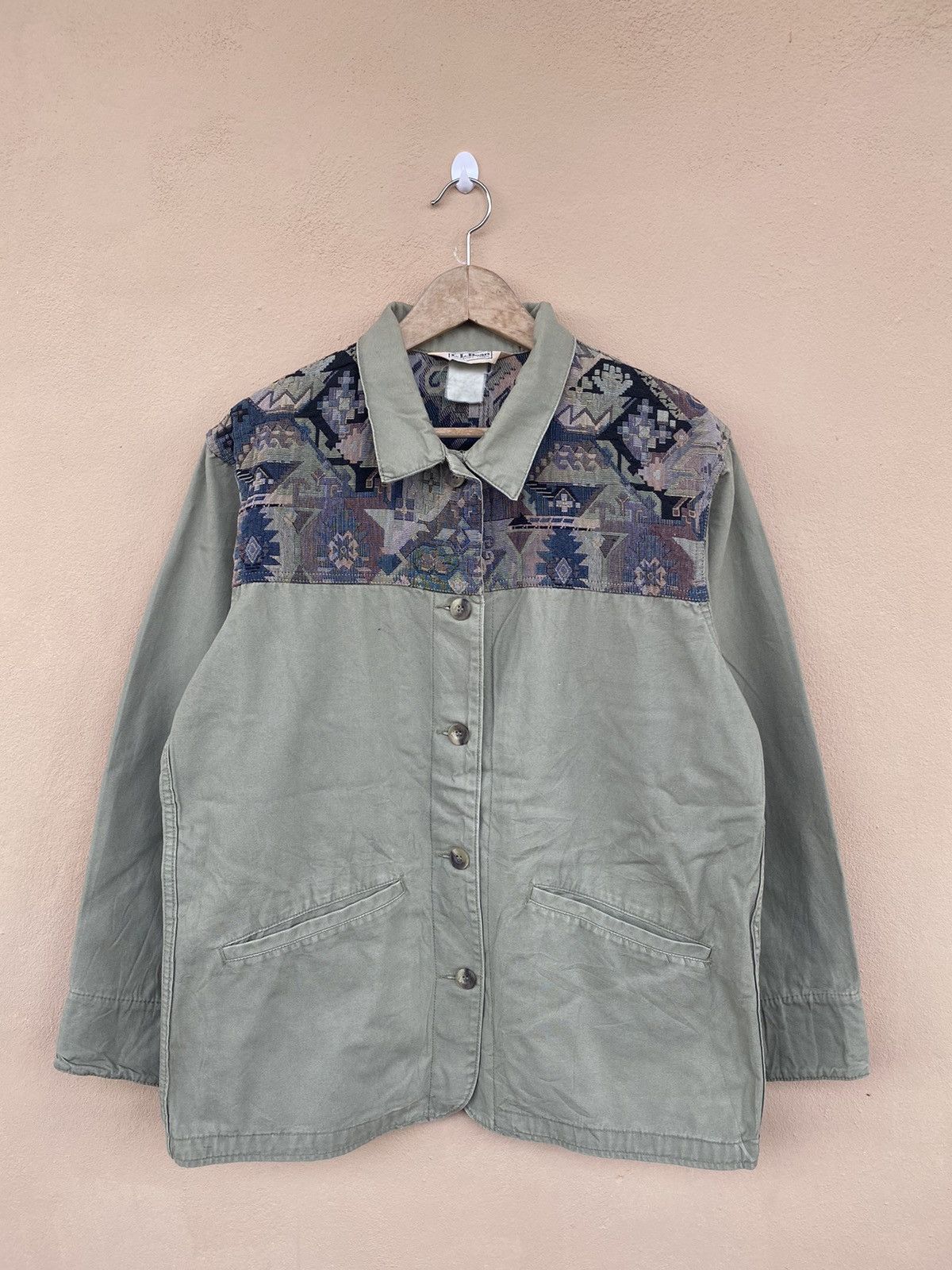 L.L. Bean × Vintage Steals💥 Vintage LL Bean Patchwork Workwear Jacket Size US L / EU 52-54 / 3 - 1 Thumbnail
