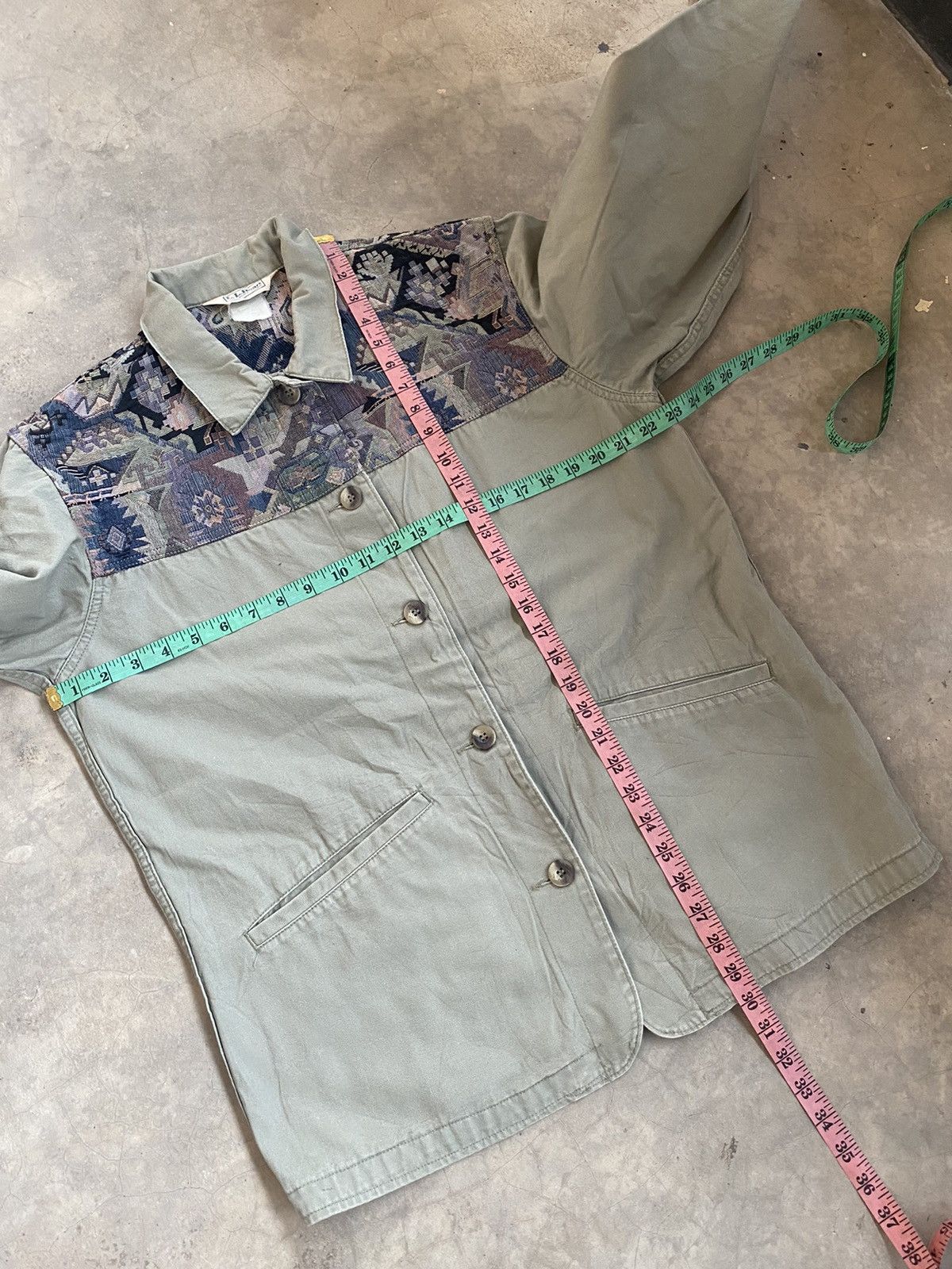 L.L. Bean × Vintage Steals💥 Vintage LL Bean Patchwork Workwear Jacket Size US L / EU 52-54 / 3 - 7 Thumbnail
