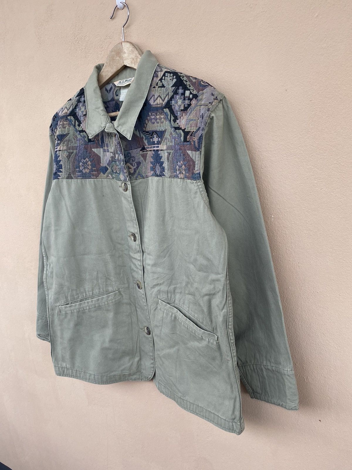 L.L. Bean × Vintage Steals💥 Vintage LL Bean Patchwork Workwear Jacket Size US L / EU 52-54 / 3 - 5 Thumbnail