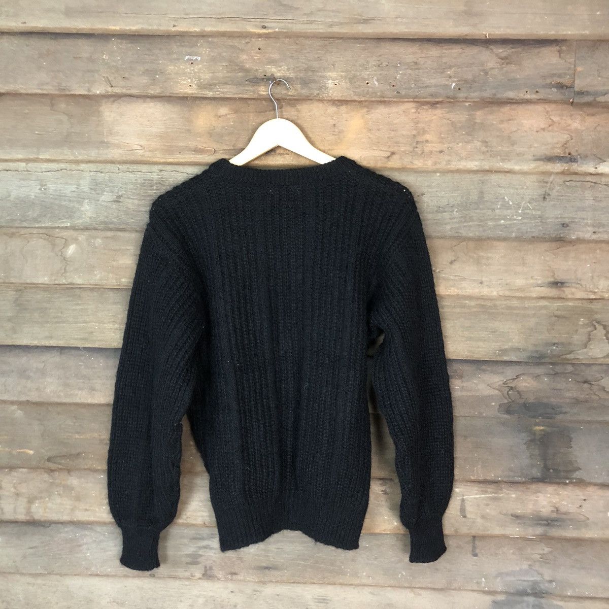 Aran Isles Knitwear × Japanese Brand × Vintage Presidio vintage Black aran isle cable Knitwear #5059 Size M / US 6-8 / IT 42-44 - 10 Thumbnail