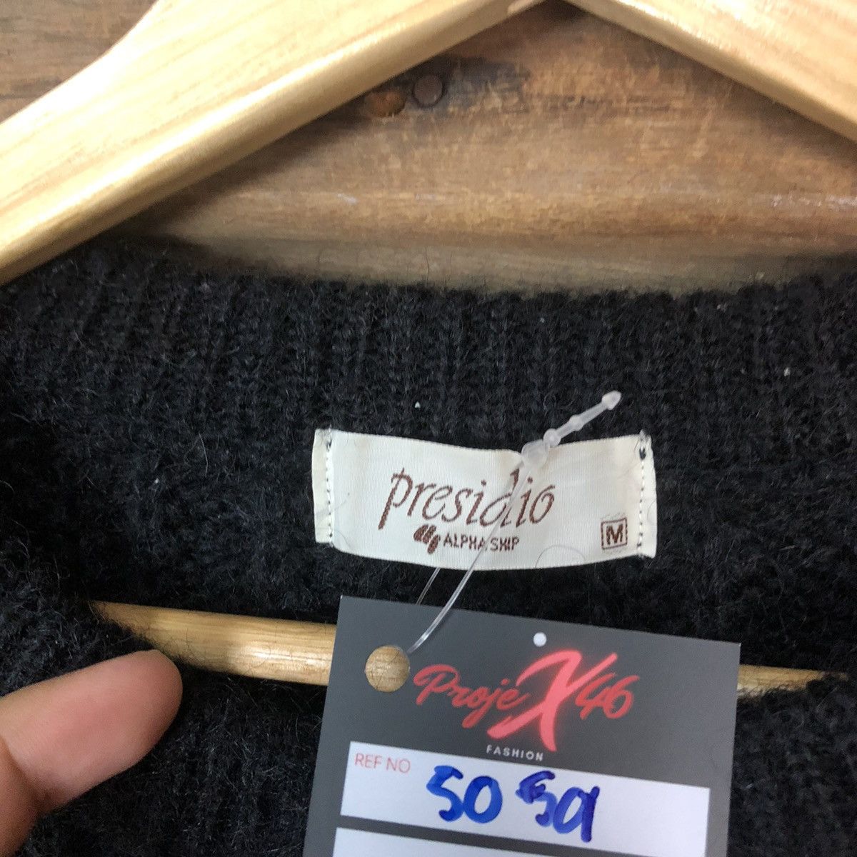 Aran Isles Knitwear × Japanese Brand × Vintage Presidio vintage Black aran isle cable Knitwear #5059 Size M / US 6-8 / IT 42-44 - 8 Thumbnail