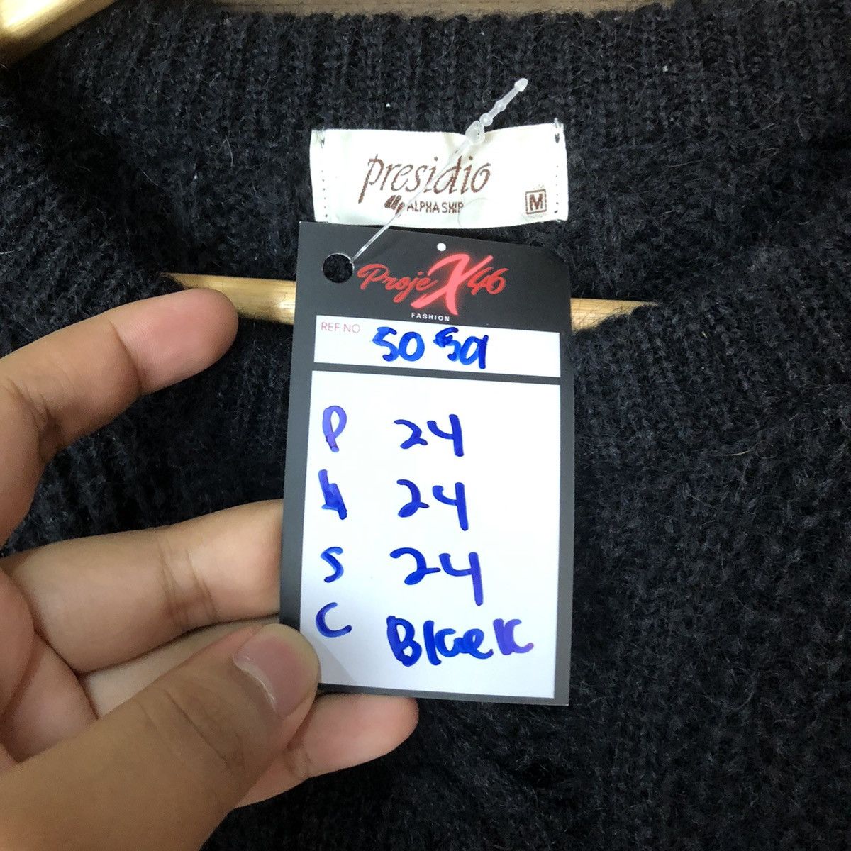 Aran Isles Knitwear × Japanese Brand × Vintage Presidio vintage Black aran isle cable Knitwear #5059 Size M / US 6-8 / IT 42-44 - 7 Thumbnail