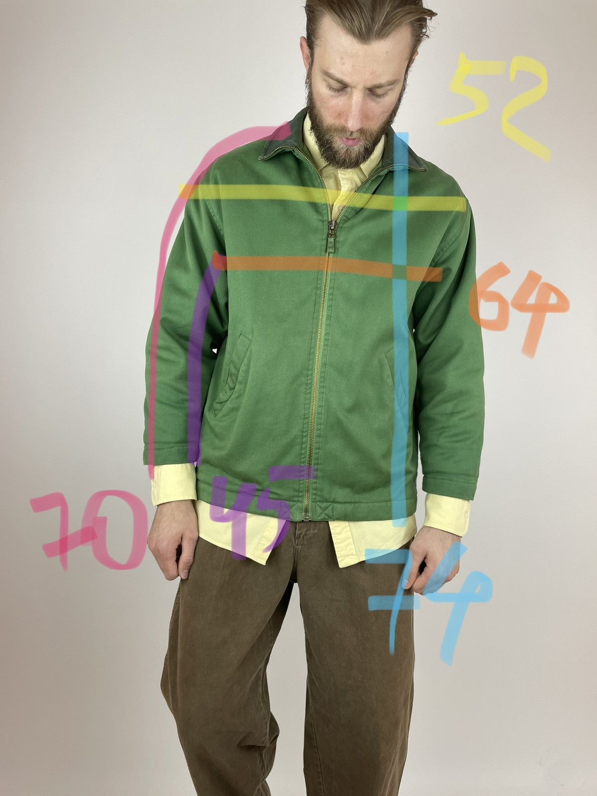 Vintage Mens CECIL Vintage Jacket Canvas workwear 90’s LL BEAN STYLE Size US M / EU 48-50 / 2 - 12 Thumbnail