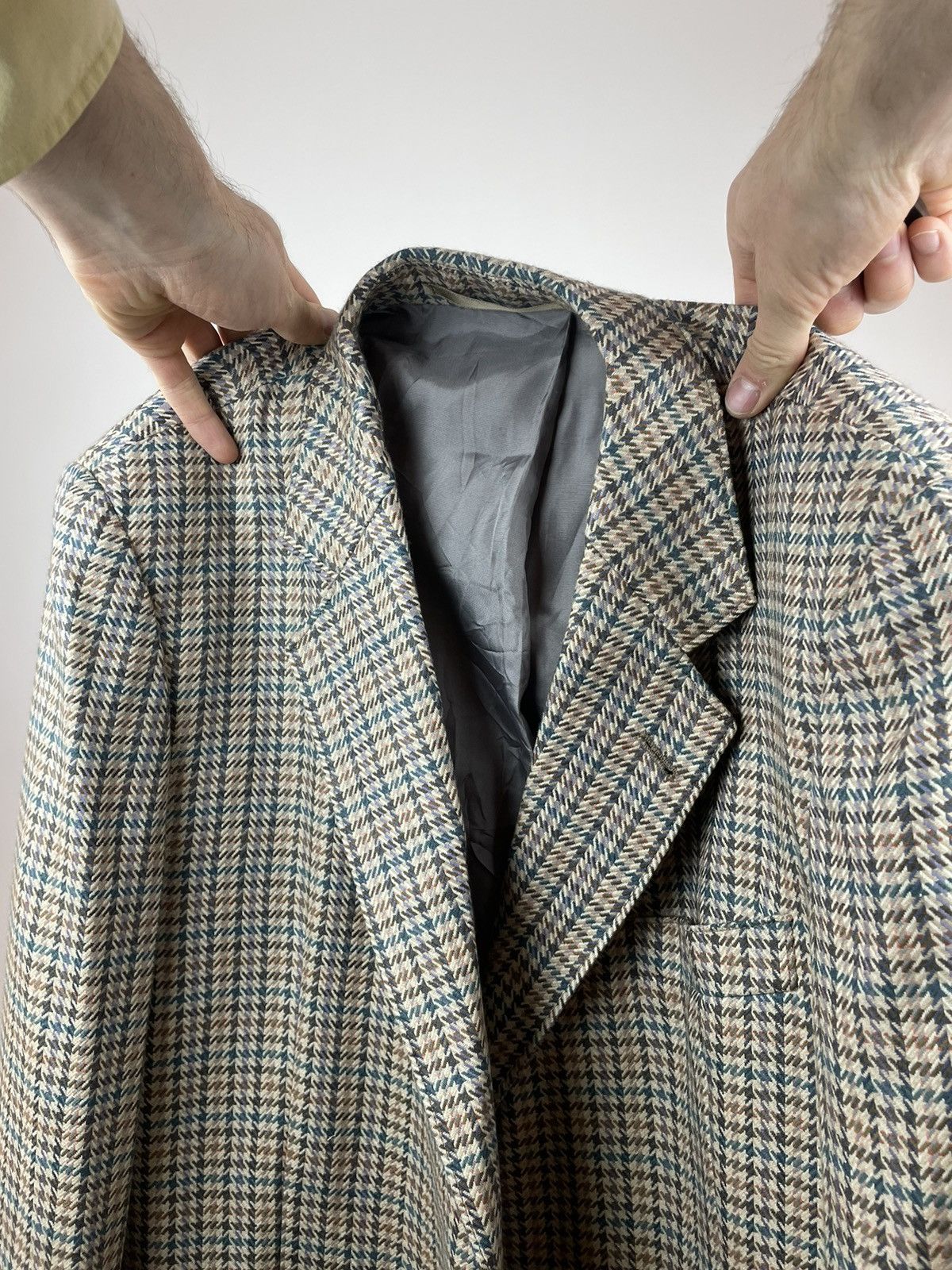 Vintage Vintage Pied-de-poule super 100’s wool by DECHAMPS Blazer Size 40R - 10 Thumbnail